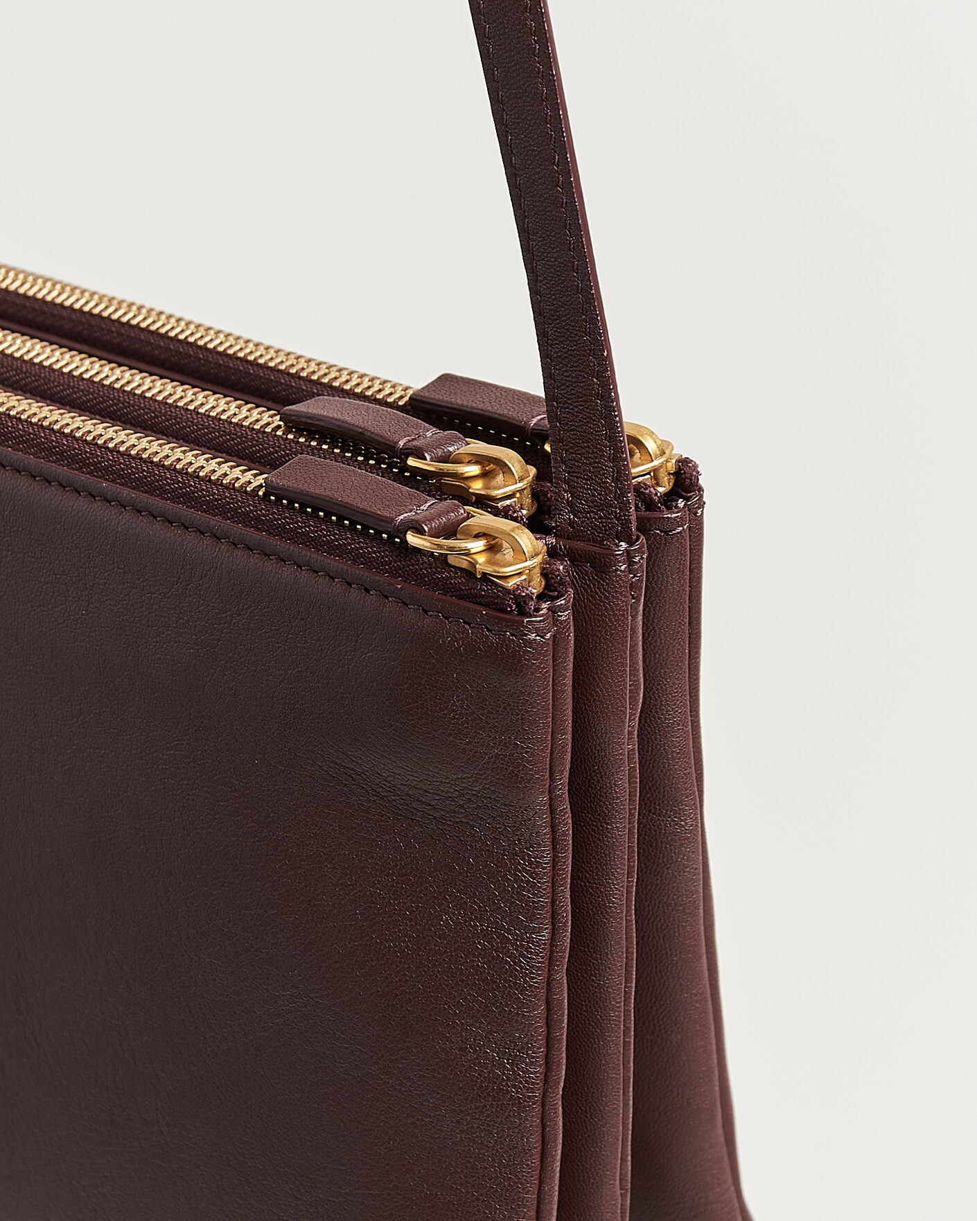 Heren | Pre-Owned & Vintage Bags | Celine Pre-Owned | Trio Bag Medium Leather Burgundy