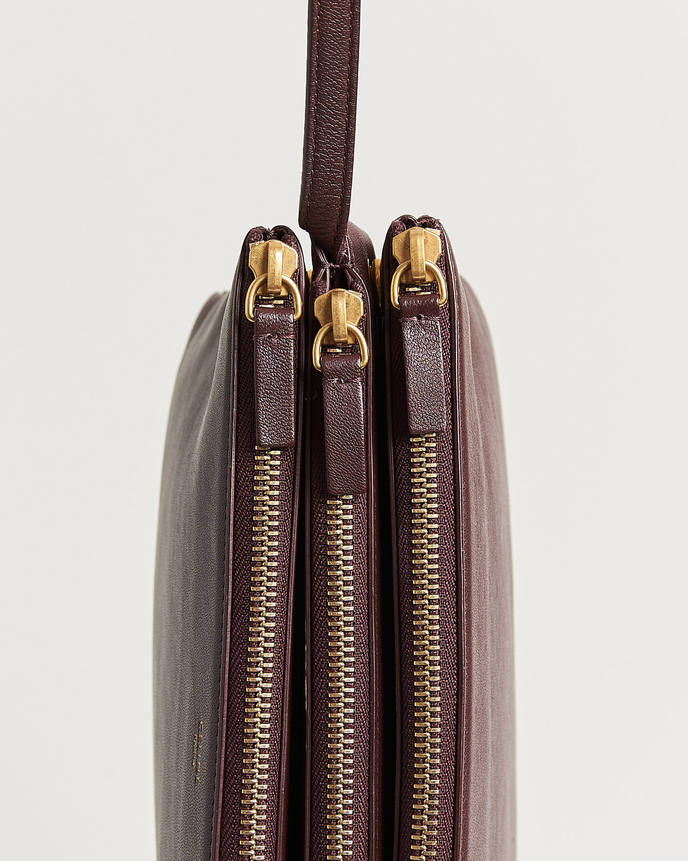 Heren | Pre-Owned & Vintage Bags | Celine Pre-Owned | Trio Bag Medium Leather Burgundy