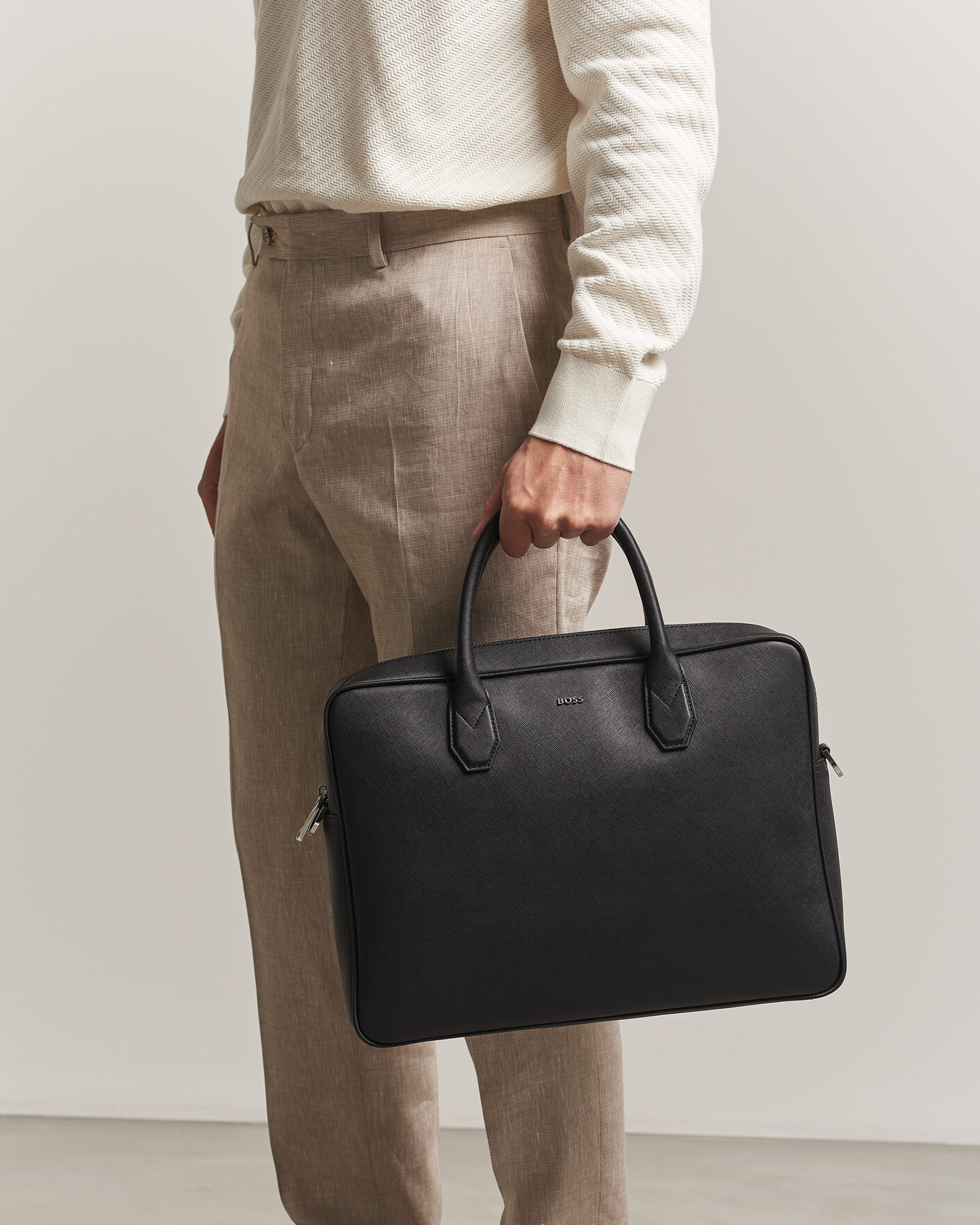 Heren | Tassen | BOSS BLACK | Northon Leather Document Case Black