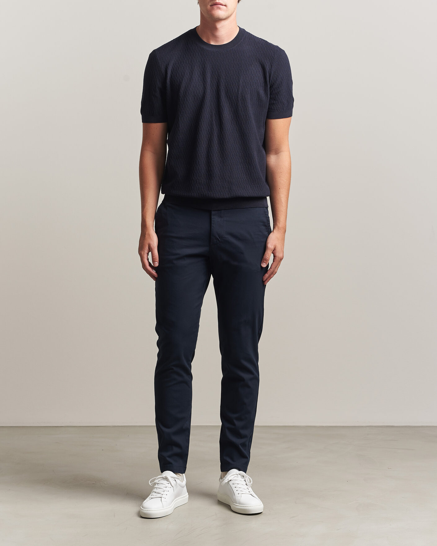Heren | Broeken | BOSS BLACK | Kaiton Structured Chinos Dark Blue