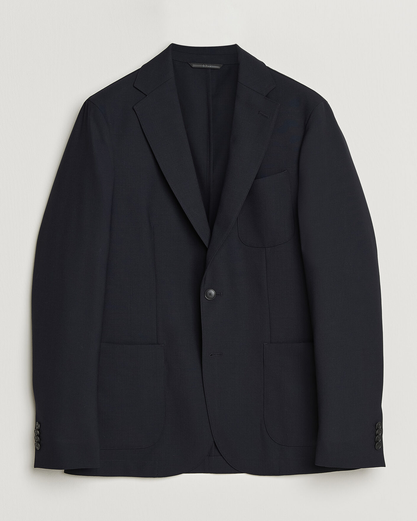 Heren | Blazers | BOSS BLACK | Hanry Wool Patch Pocket Blazer Dark Blue