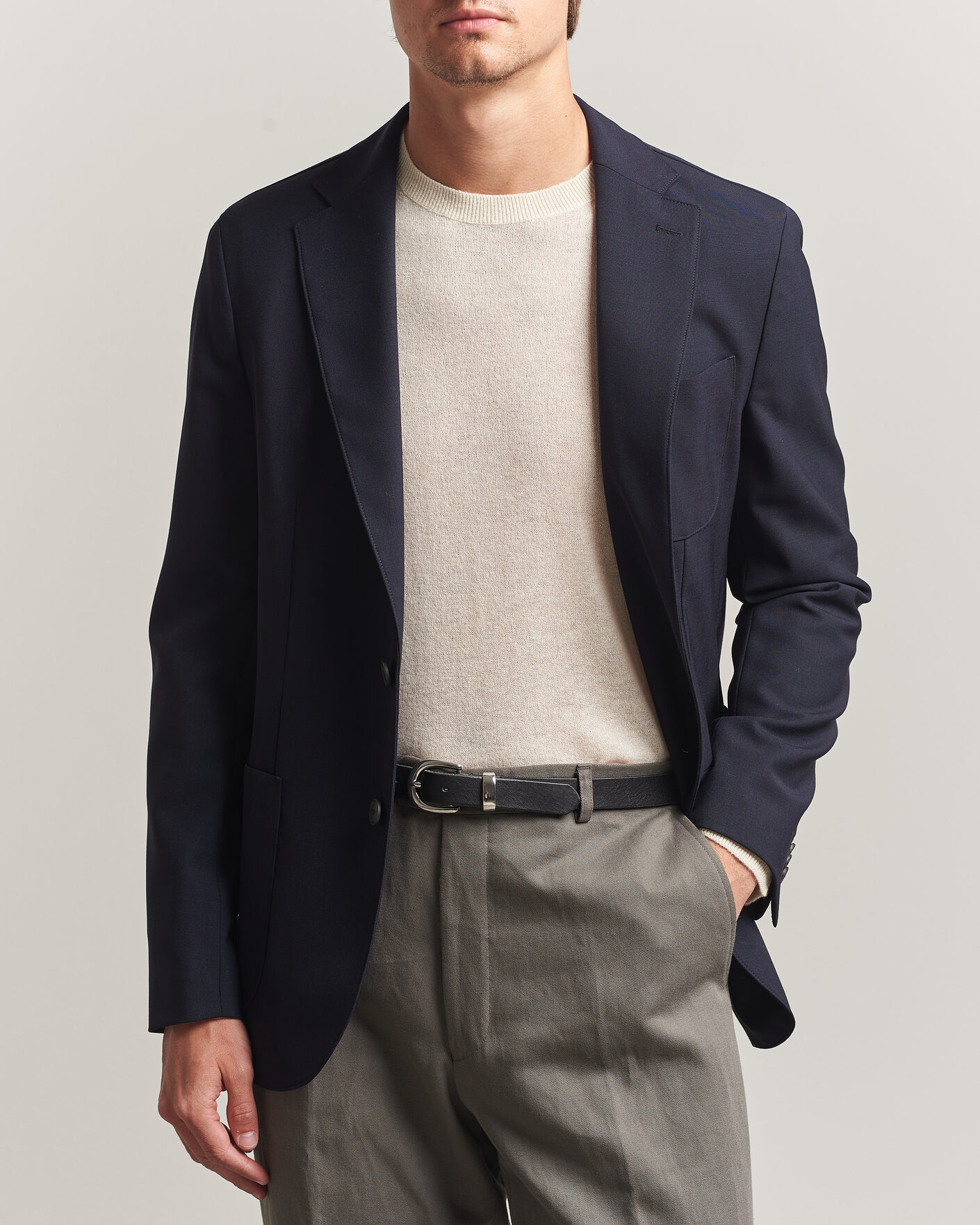 Heren | Blazers | BOSS BLACK | Hanry Wool Patch Pocket Blazer Dark Blue