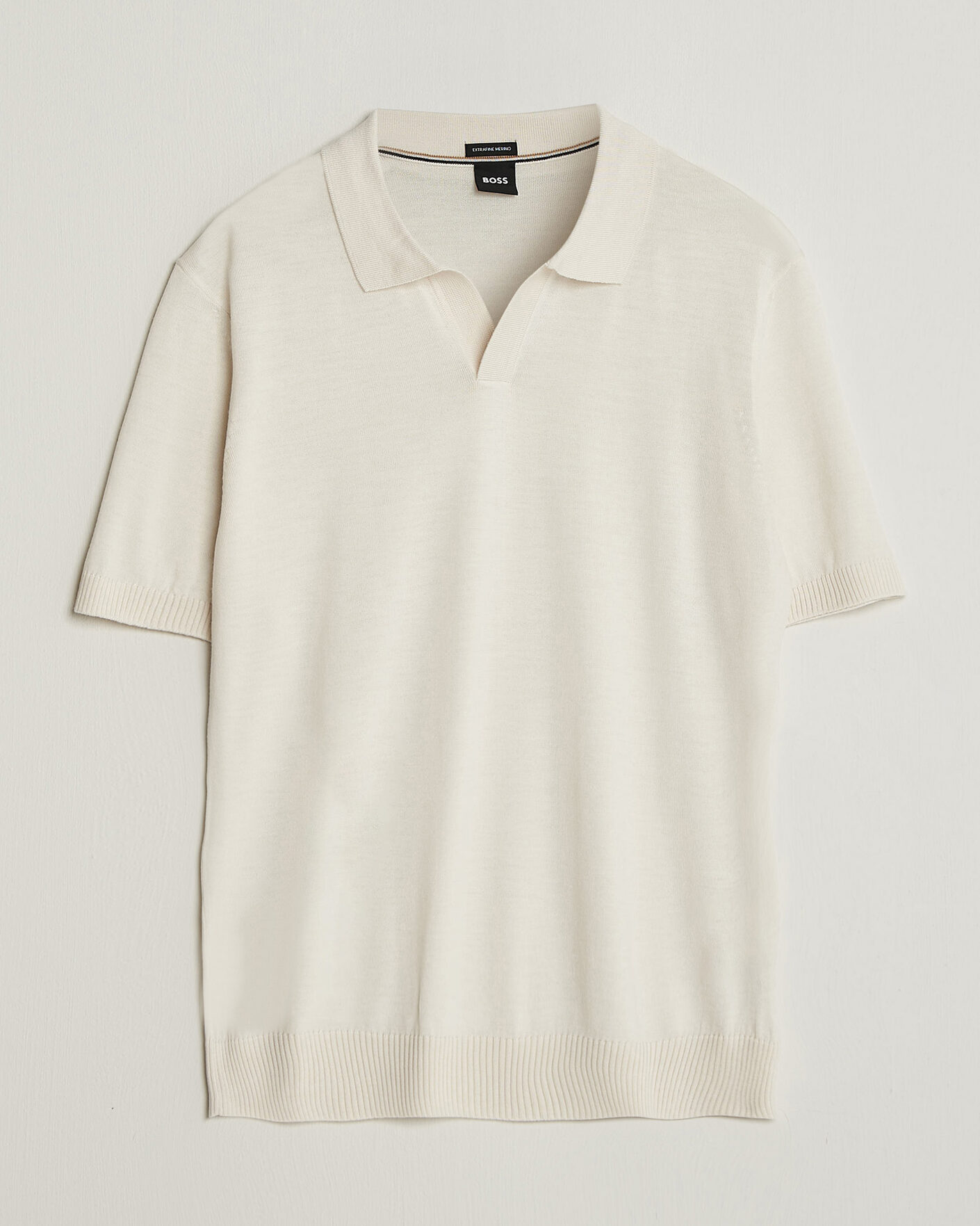 Heren | Polo's | BOSS BLACK | Lantoni Knitted Polo Open White