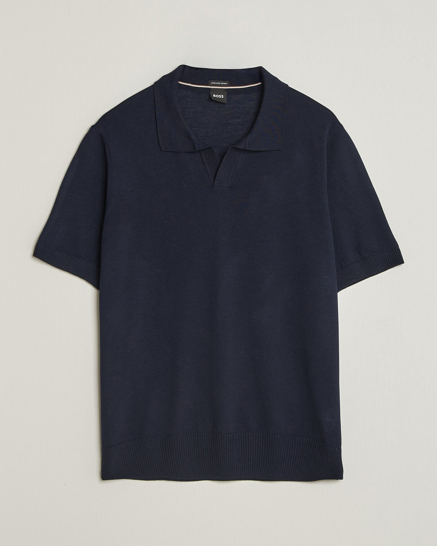 Heren | Polo's | BOSS BLACK | Lantoni Knitted Polo Dark Blue
