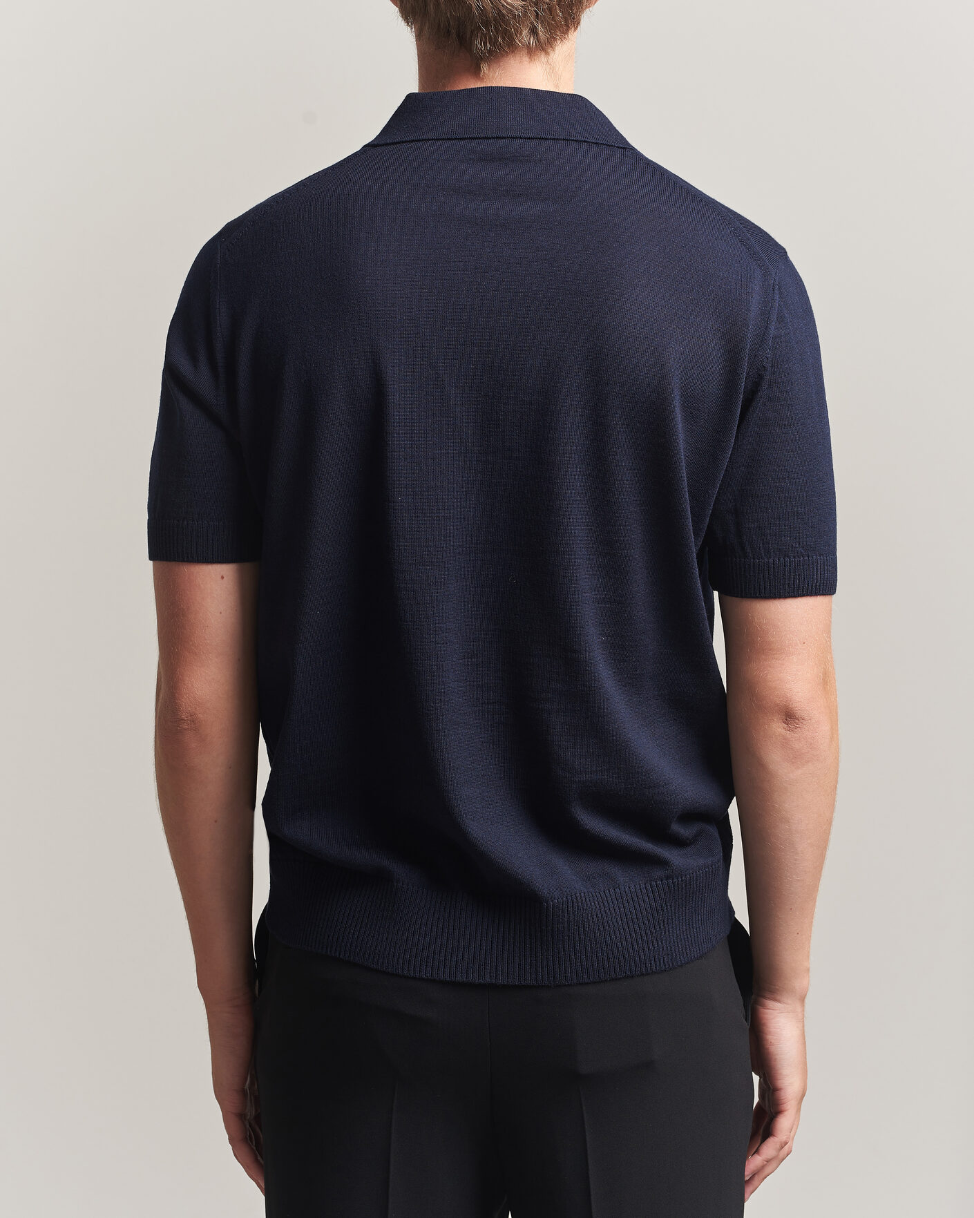 Heren | Polo's | BOSS BLACK | Lantoni Knitted Polo Dark Blue