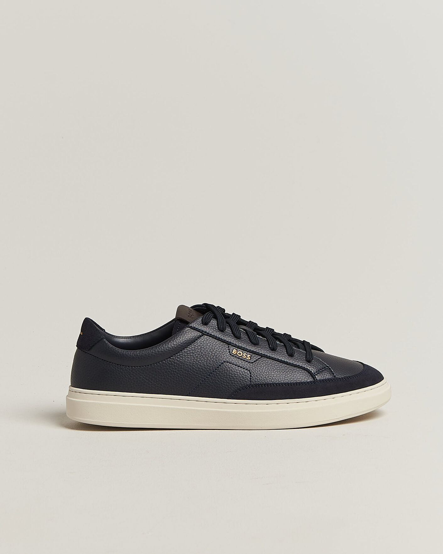 Heren | Sneakers | BOSS BLACK | Kieran Leather/Suede Sneaker Dark Blue