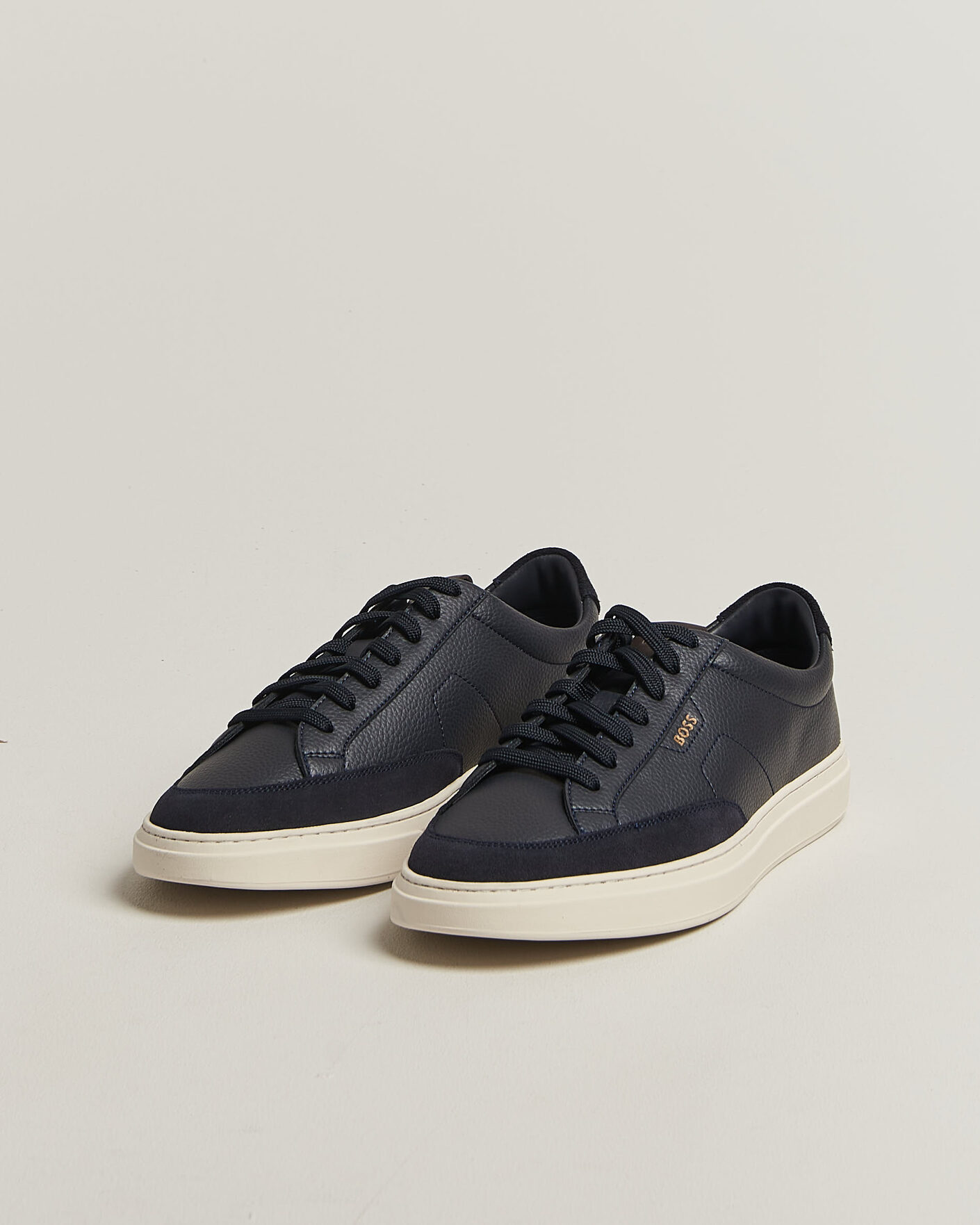 Heren | Sneakers | BOSS BLACK | Kieran Leather/Suede Sneaker Dark Blue