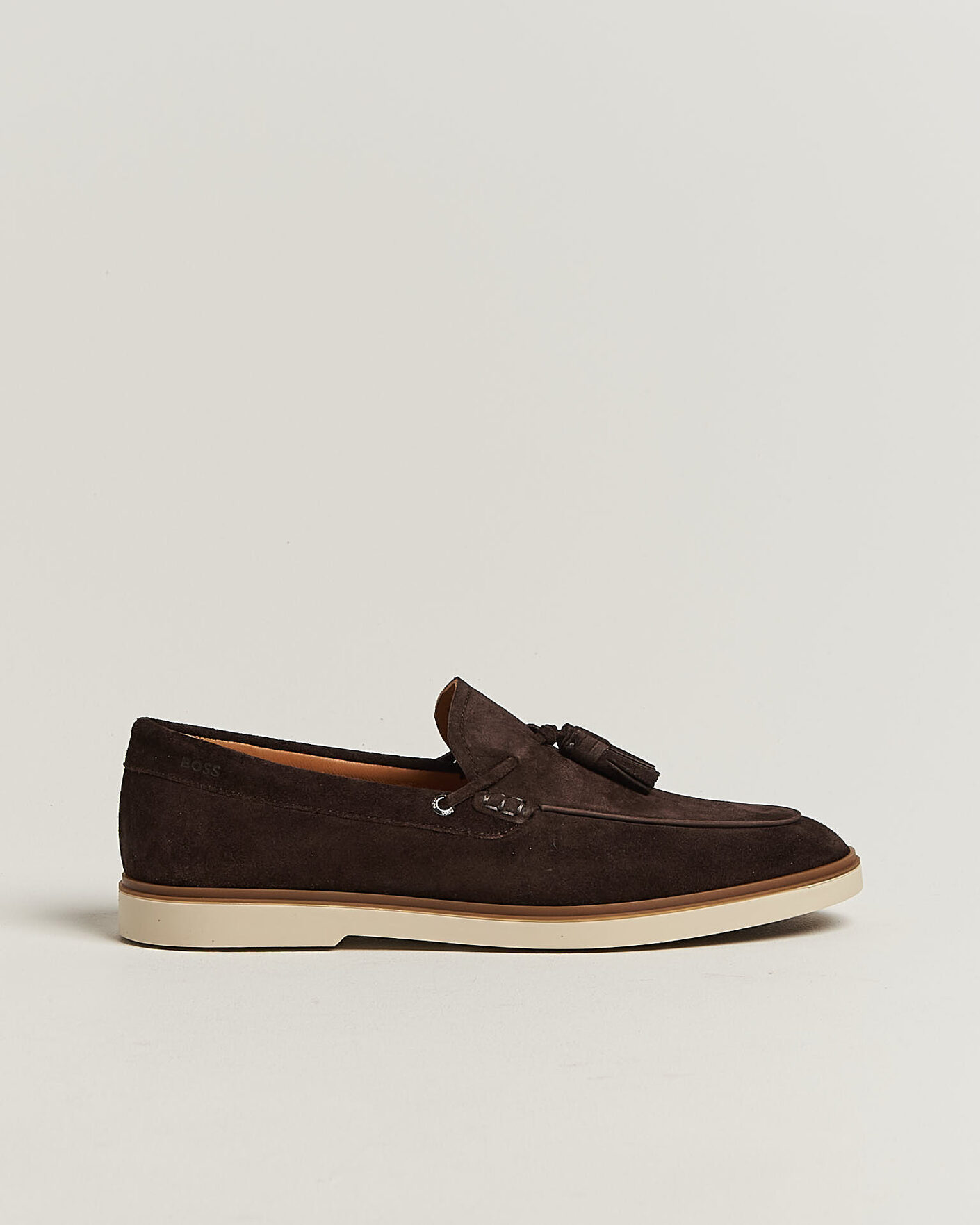 Heren | Instappers | BOSS BLACK | Hedley Suede Tassle Loafer Dark Brown