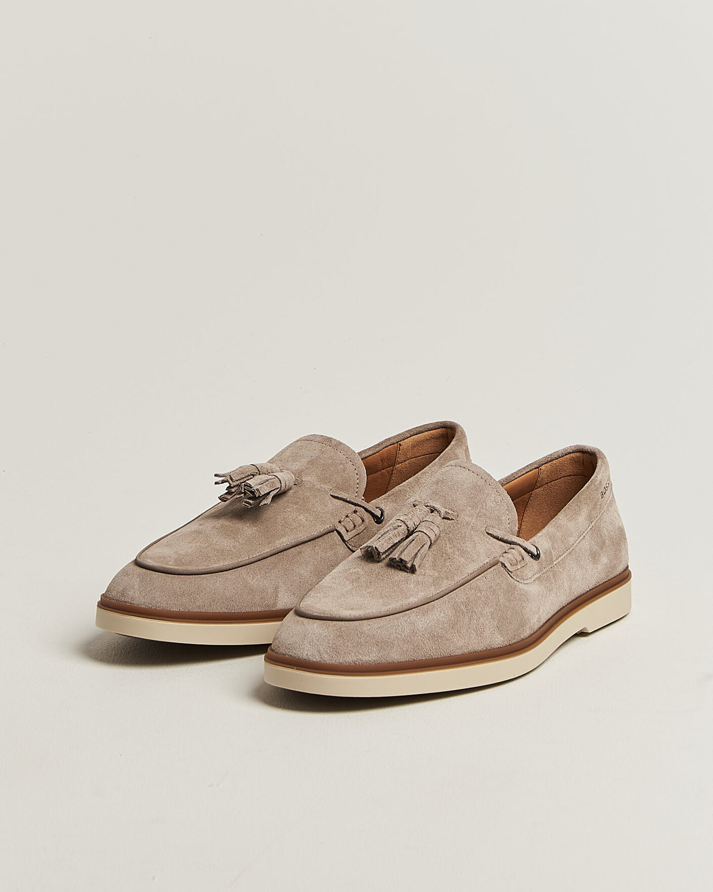 Heren | Instappers | BOSS BLACK | Hedley Suede Tassle Loafer Dark Beige