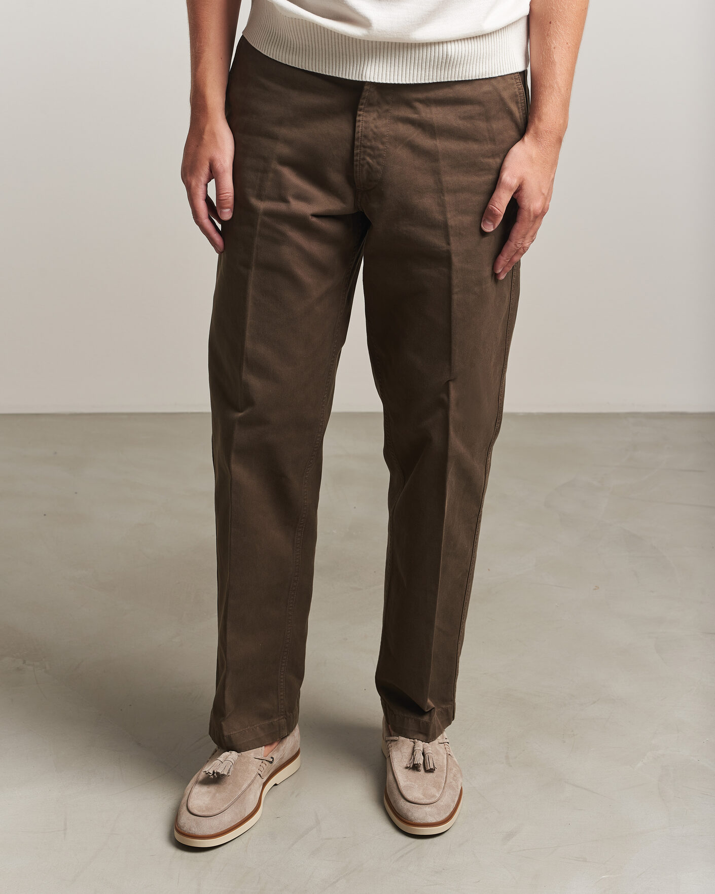 Heren | Instappers | BOSS BLACK | Hedley Suede Tassle Loafer Dark Beige