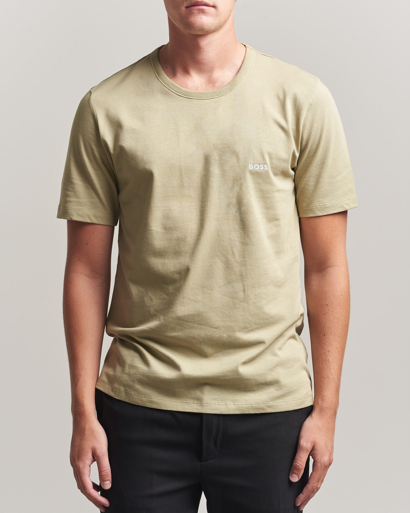 Heren | T-shirts | BOSS BLACK | 3-Pack Crew Neck T-Shirt Green/Beige/White