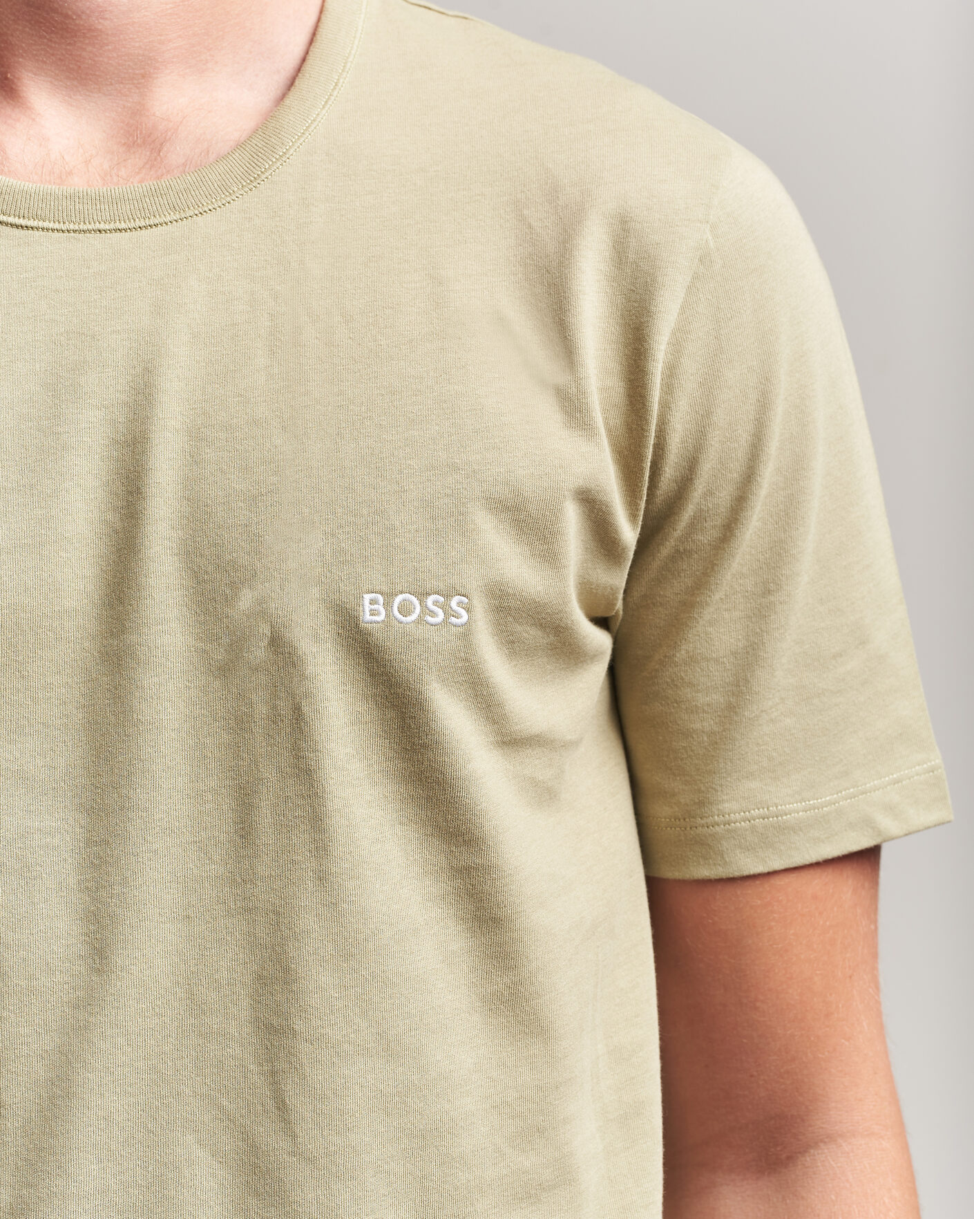 Heren | T-shirts | BOSS BLACK | 3-Pack Crew Neck T-Shirt Green/Beige/White