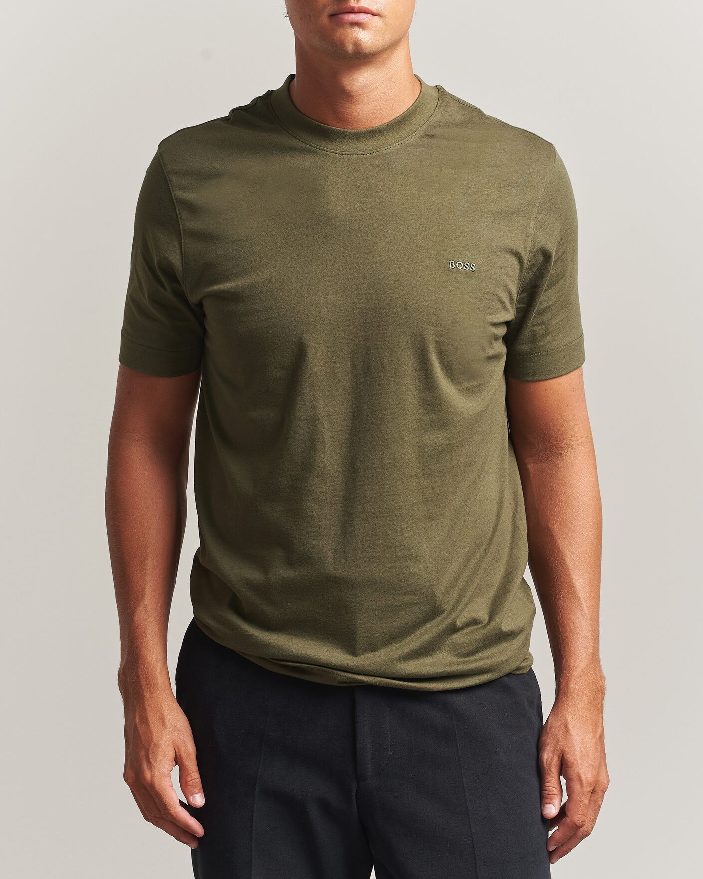 Heren | T-shirts | BOSS BLACK | Thompson Crew Neck T-Shirt Open Green
