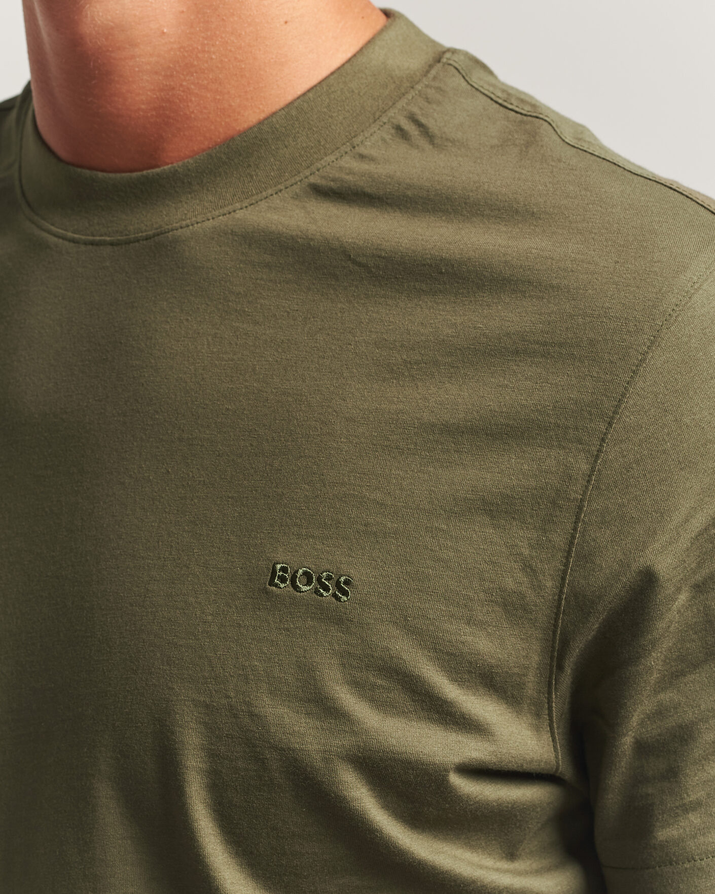 Heren | T-shirts | BOSS BLACK | Thompson Crew Neck T-Shirt Open Green