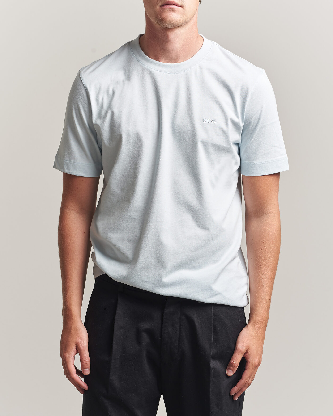 Heren | T-shirts | BOSS BLACK | Thompson Crew Neck T-Shirt Open Blue