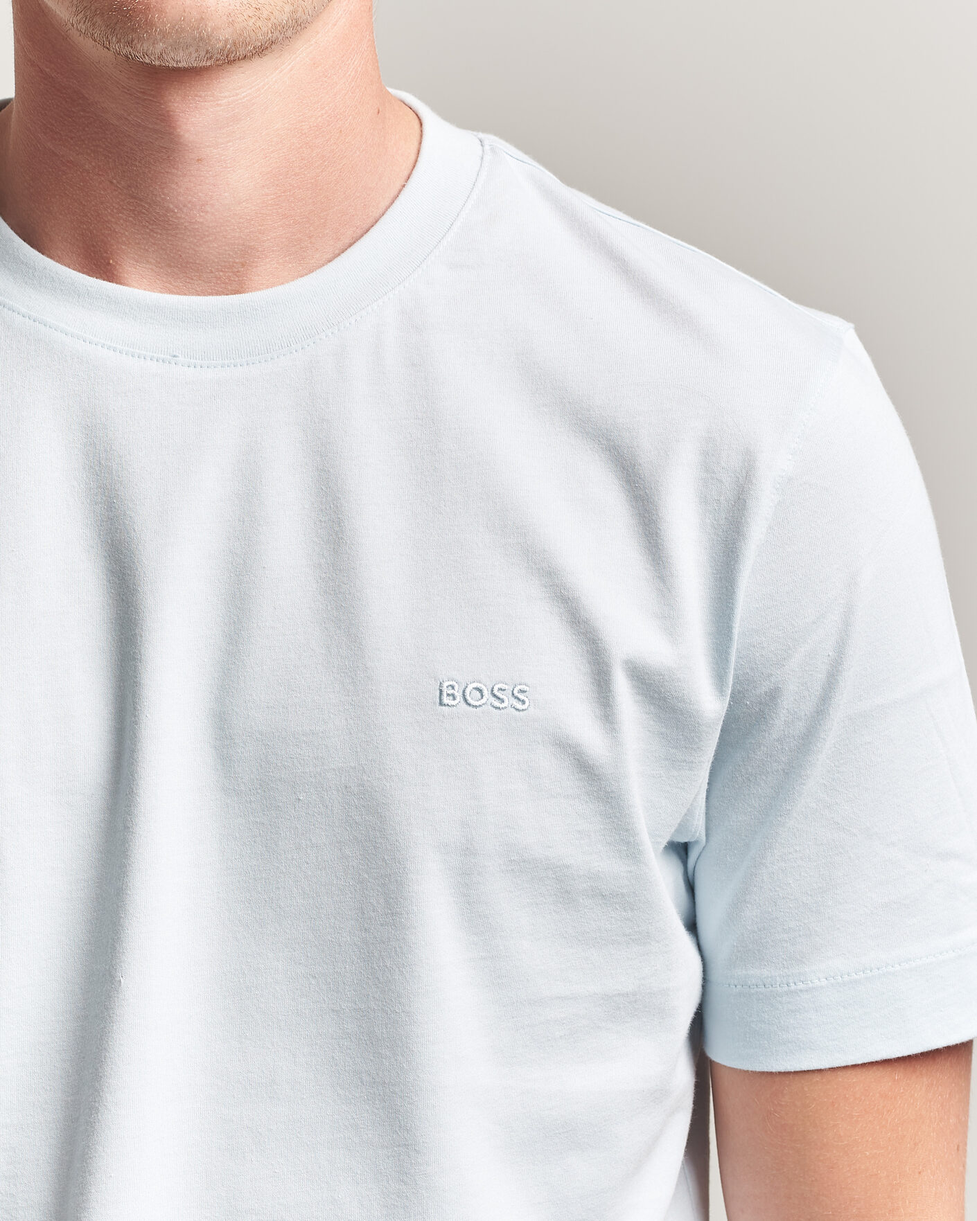 Heren | T-shirts | BOSS BLACK | Thompson Crew Neck T-Shirt Open Blue