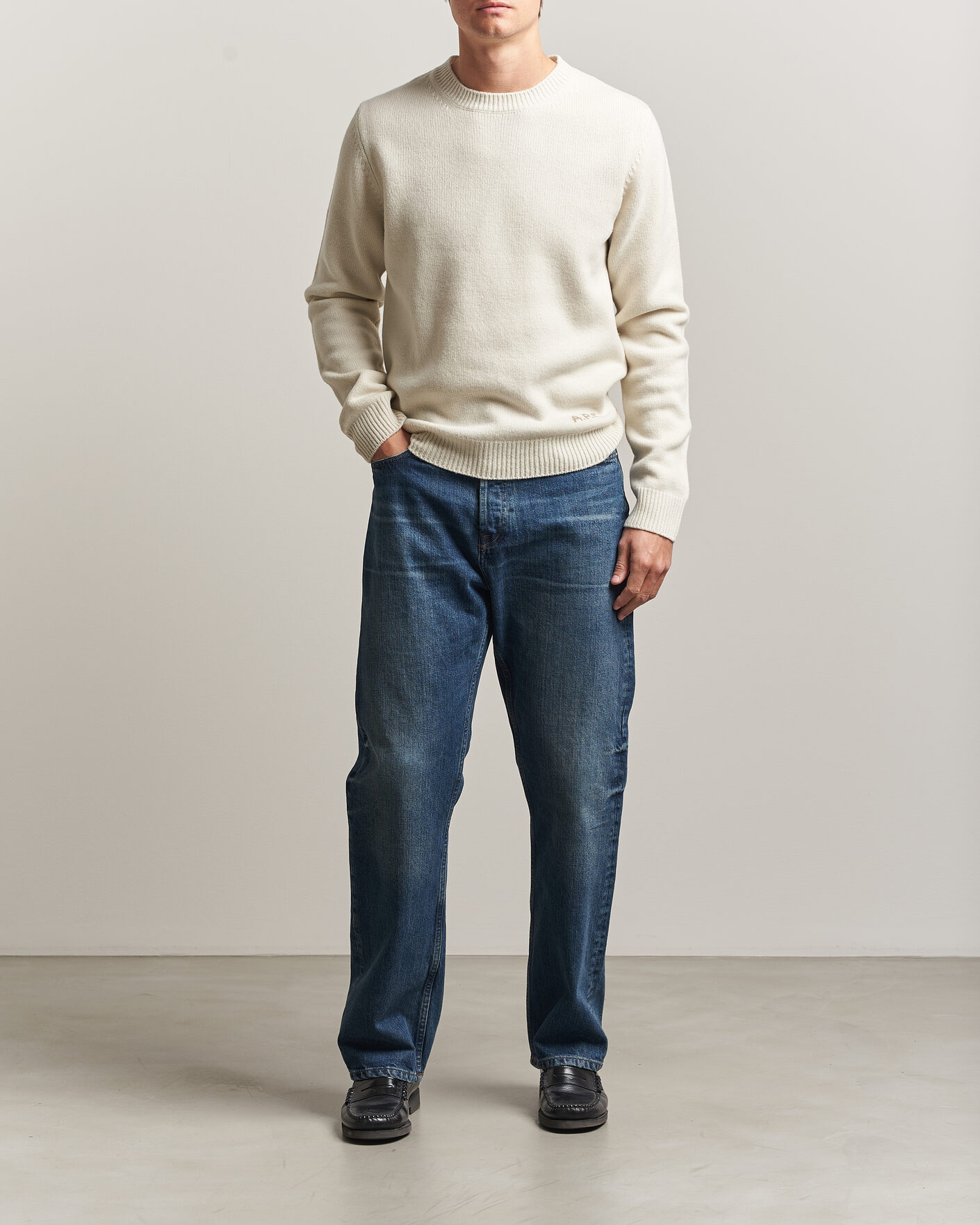 Heren | Truien | A.P.C. | Edmond Wool Knitted Sweater Ecru