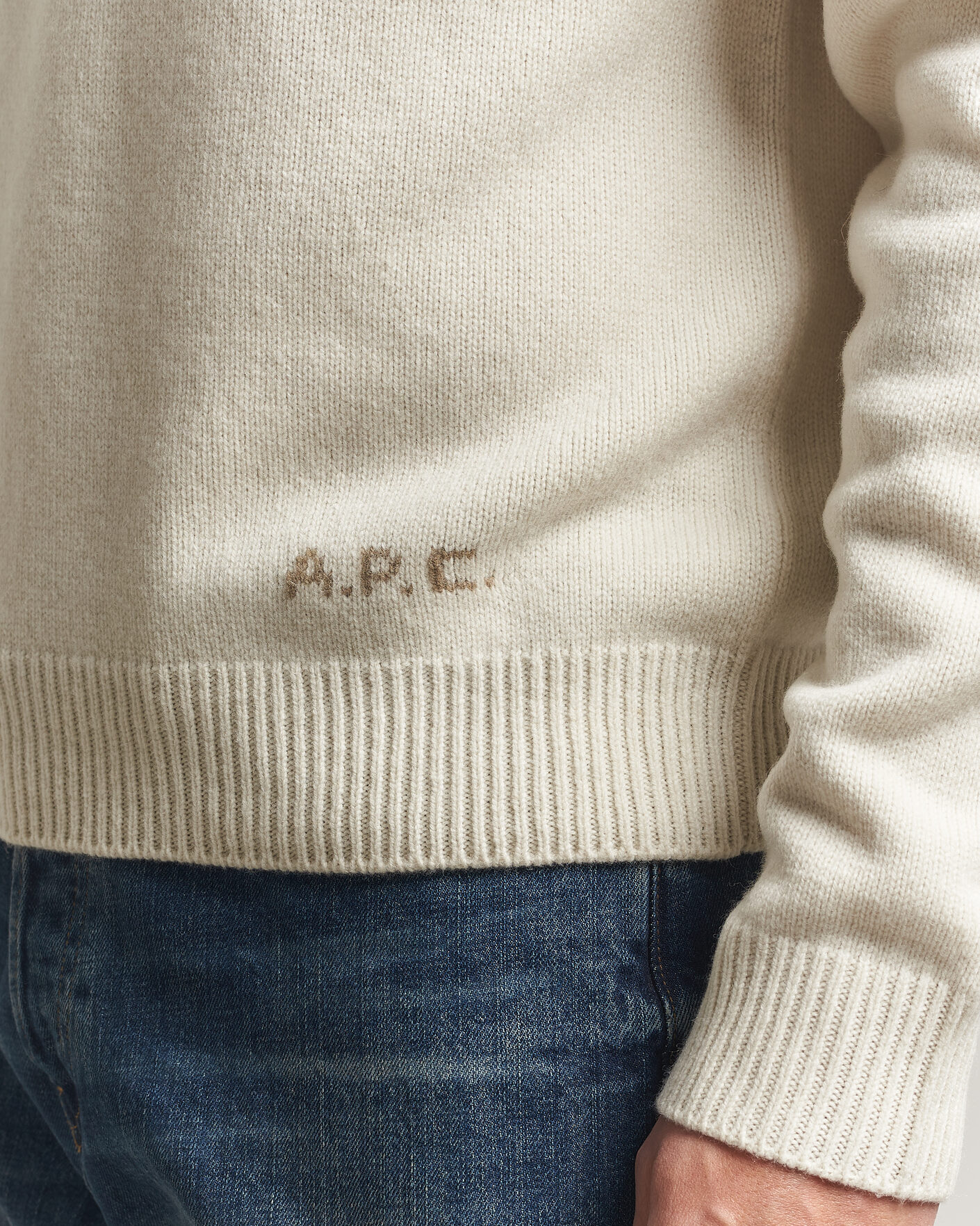 Heren | Truien | A.P.C. | Edmond Wool Knitted Sweater Ecru
