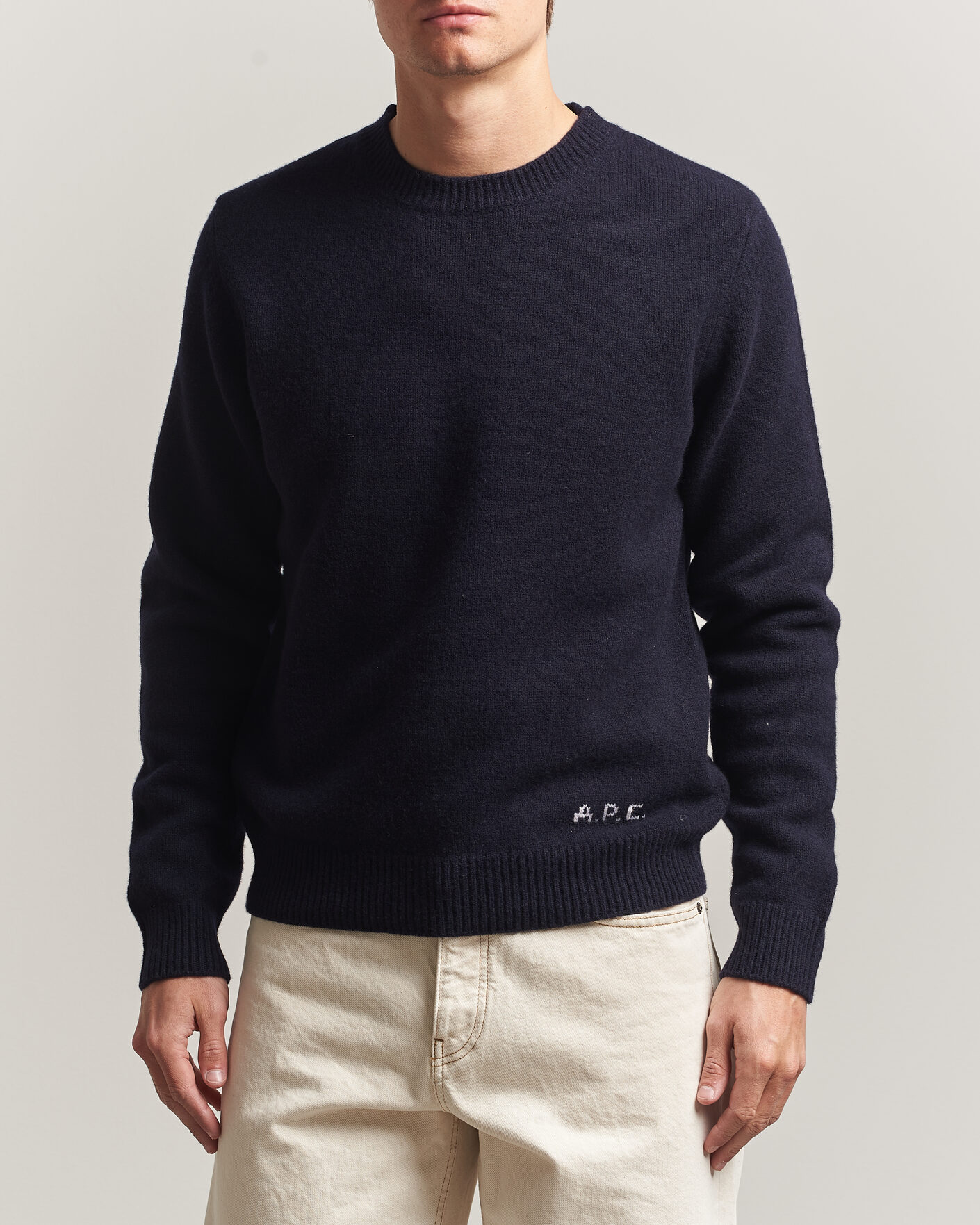 Heren | Truien | A.P.C. | Edmond Wool Knitted Sweater Dark Navy