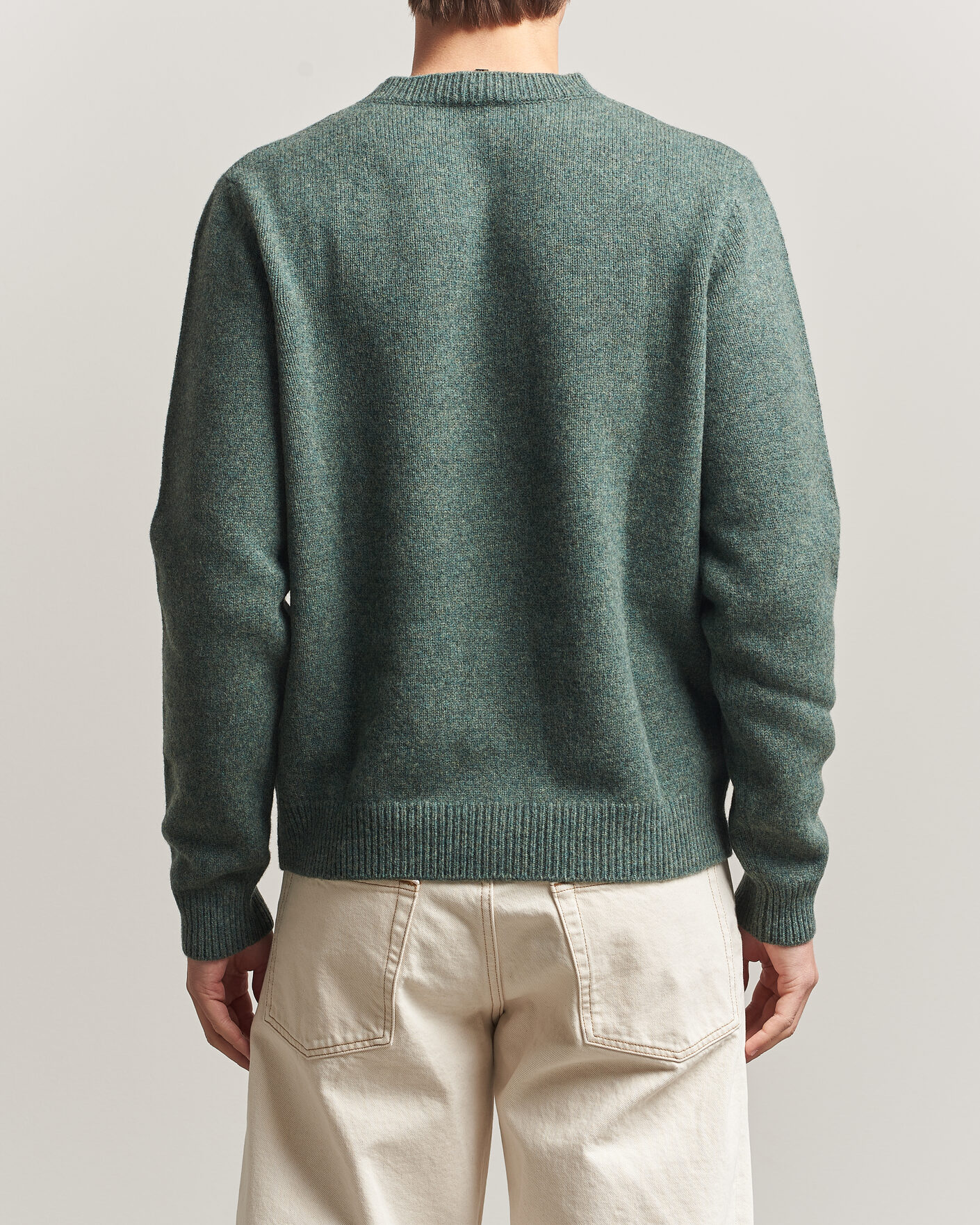 Heren | Truien | A.P.C. | Edmond Wool Knitted Sweater Green Melange