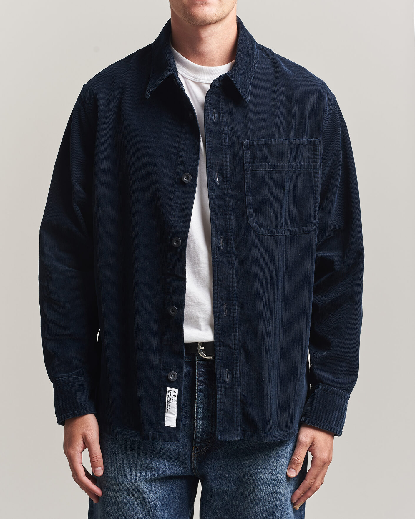Heren | Overhemden | A.P.C. | Basile Corduroy Overshirt Dark Navy