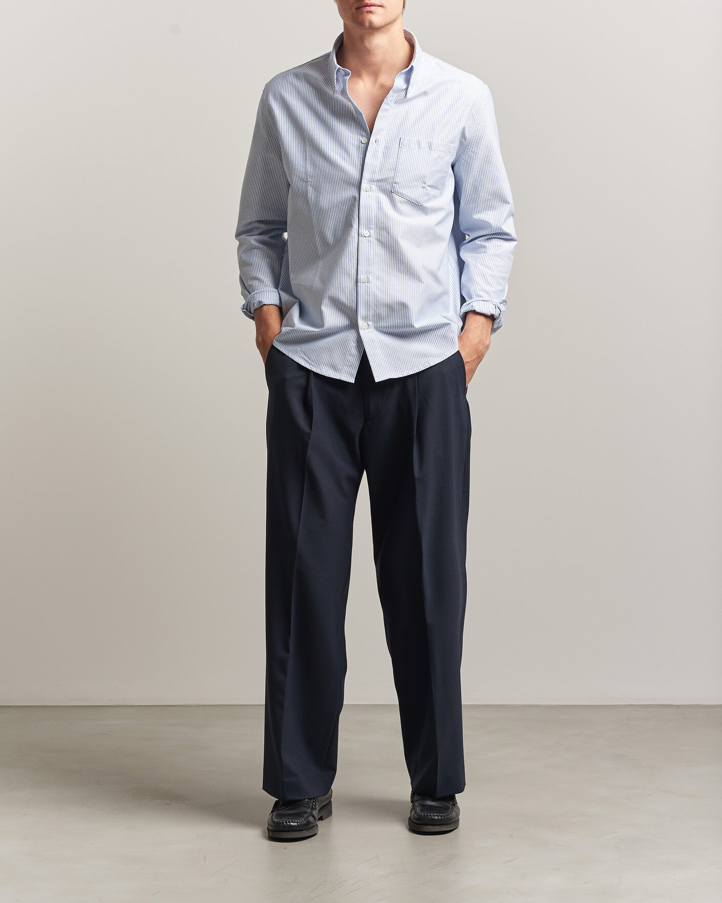 Heren | Overhemden | A.P.C. | Greg Striped Oxford Shirt Blue/White