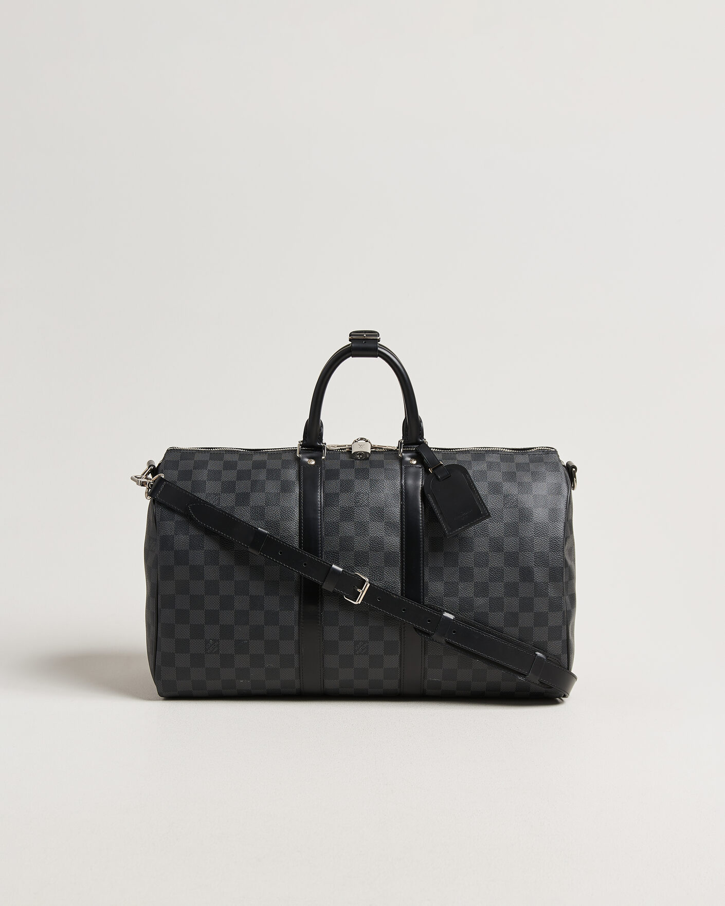Heren | Pre-Owned & Vintage Bags | Louis Vuitton Pre-Owned | Keepall Bandouliére 45 Damier Graphite