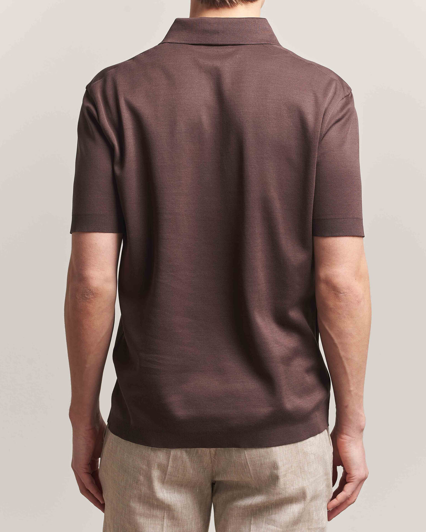 Heren | Polo's | Herno | Micro Piquet Polo Brown