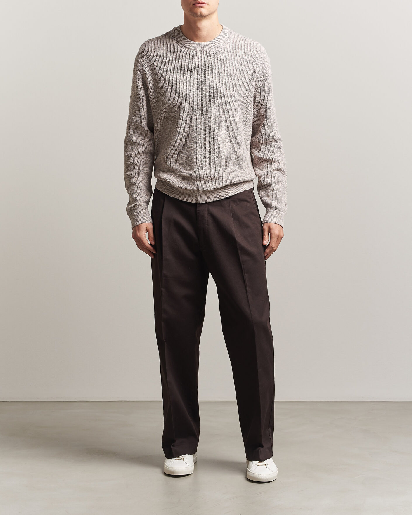 Heren | Truien | NN07 | Russell Cotton Knitted Sweater Moon Dust