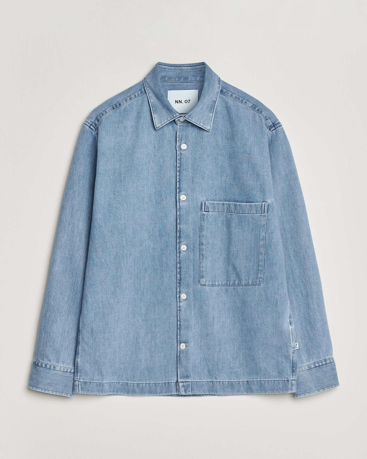 Heren | Overhemden | NN07 | Freddy Denim Overshirt Light Blue