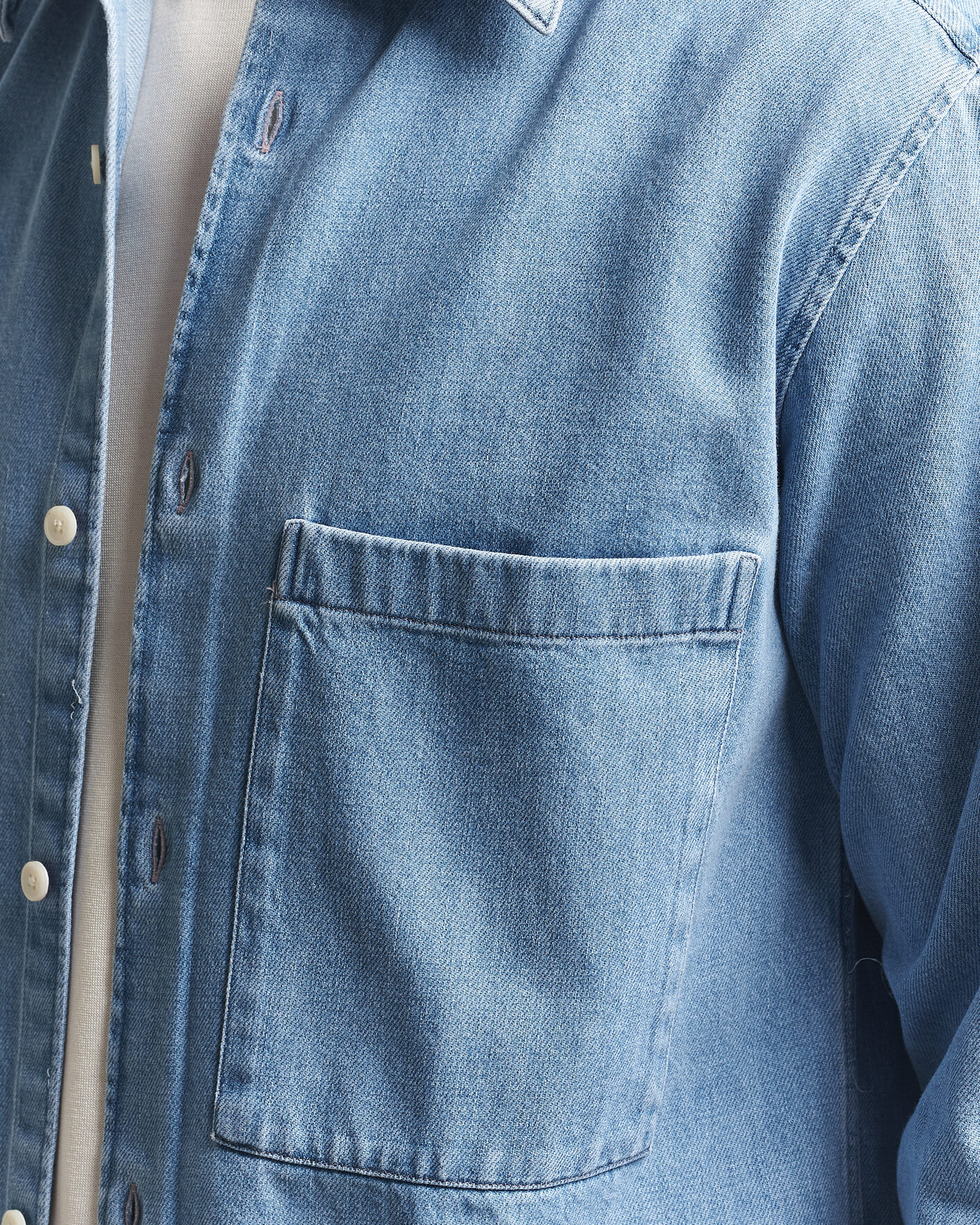 Heren | Overhemden | NN07 | Freddy Denim Overshirt Light Blue