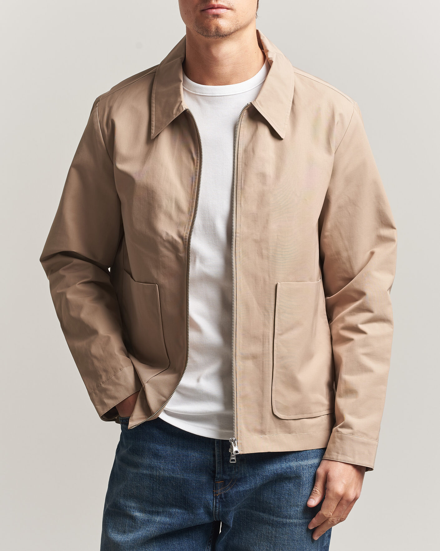 Heren | Jassen | NN07 | Gael Cotton Twill Jacket Desert Khaki