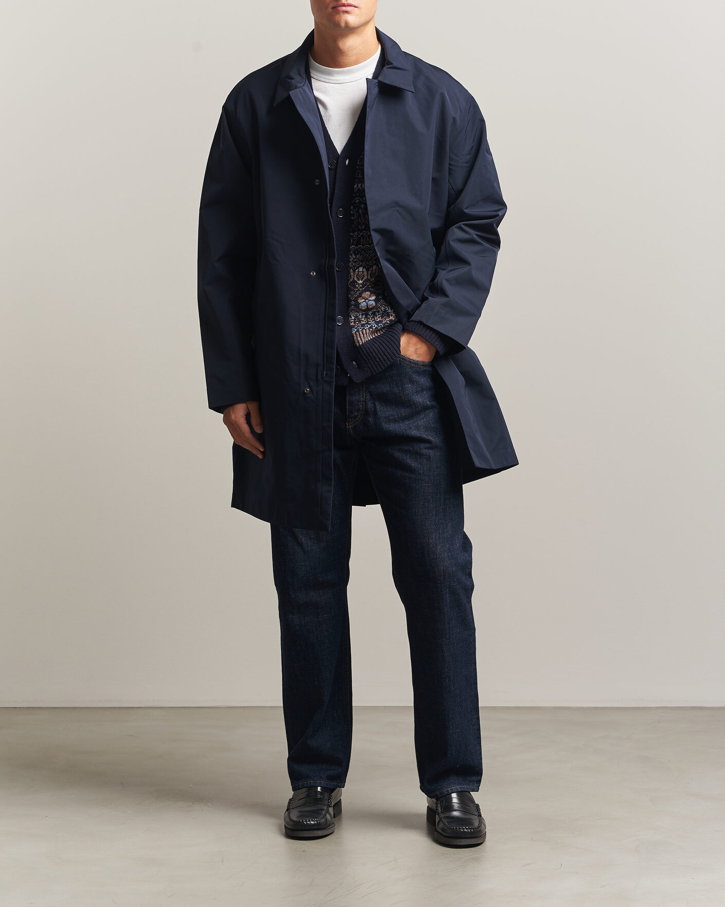 Heren | Jassen | NN07 | Steve Technical Coat Deep Navy