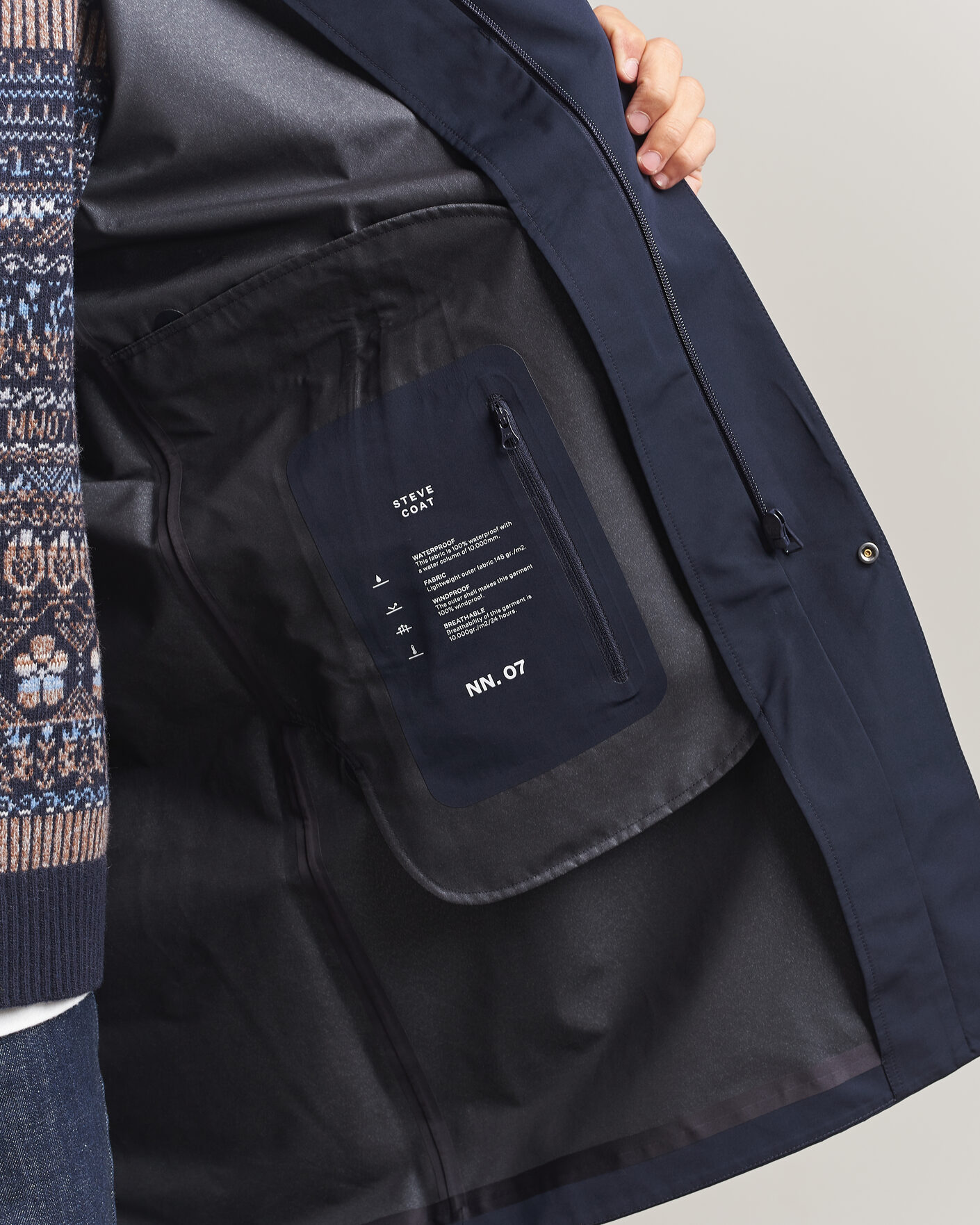 Heren | Jassen | NN07 | Steve Technical Coat Deep Navy