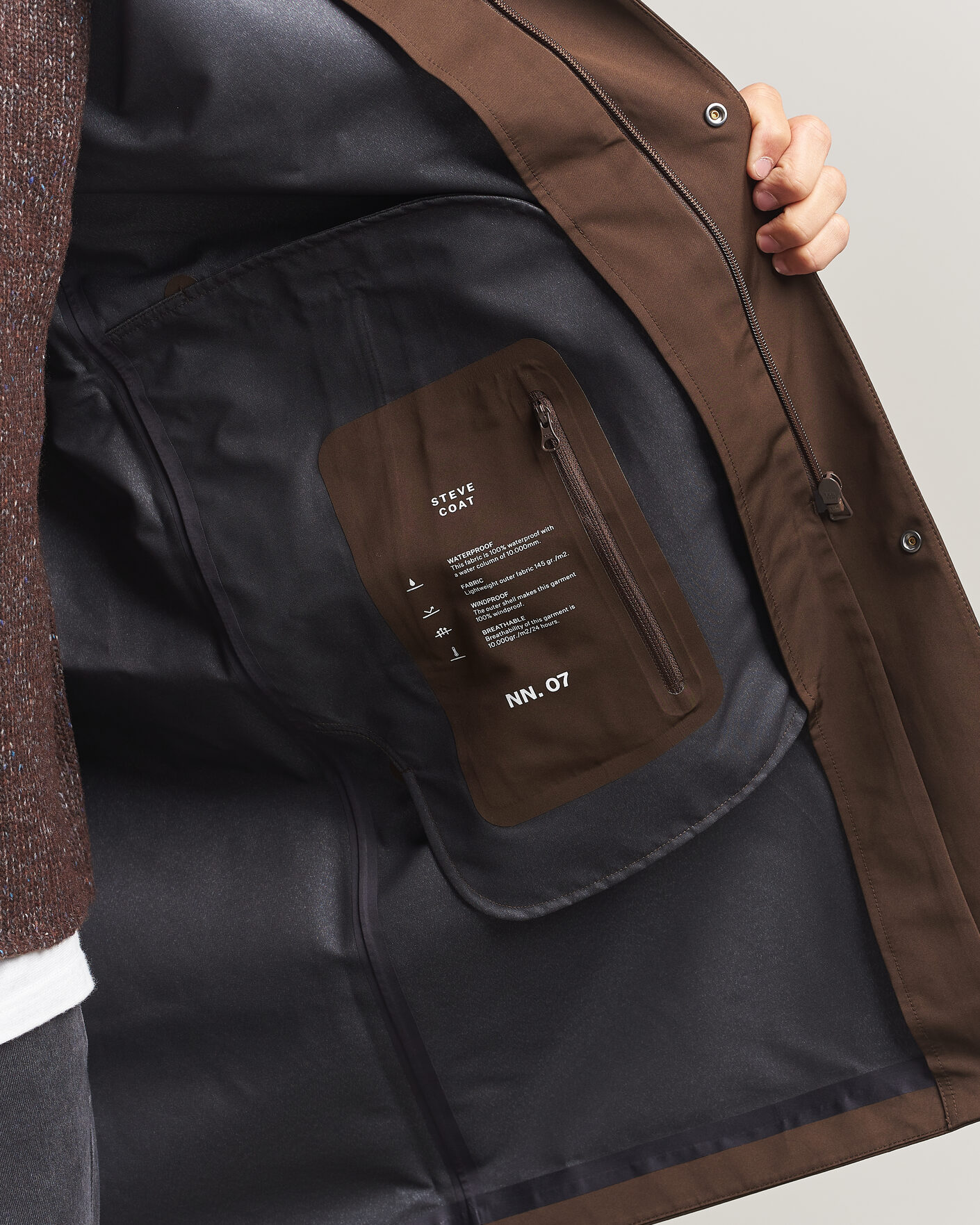 Heren | Jassen | NN07 | Steve Technical Coat Demitasse Brown