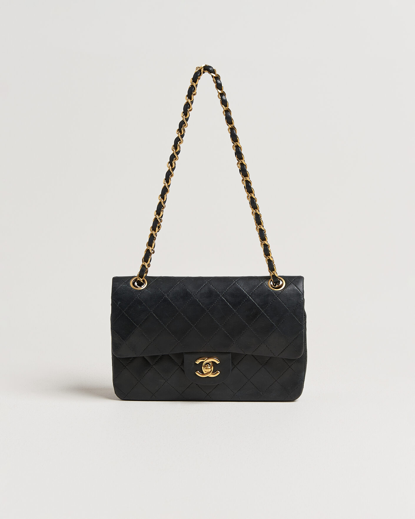 Heren | Chanel Pre-Owned Classic Small Double Flap Bag Black | Chanel Pre-Owned | Classic Small Double Flap Bag Black