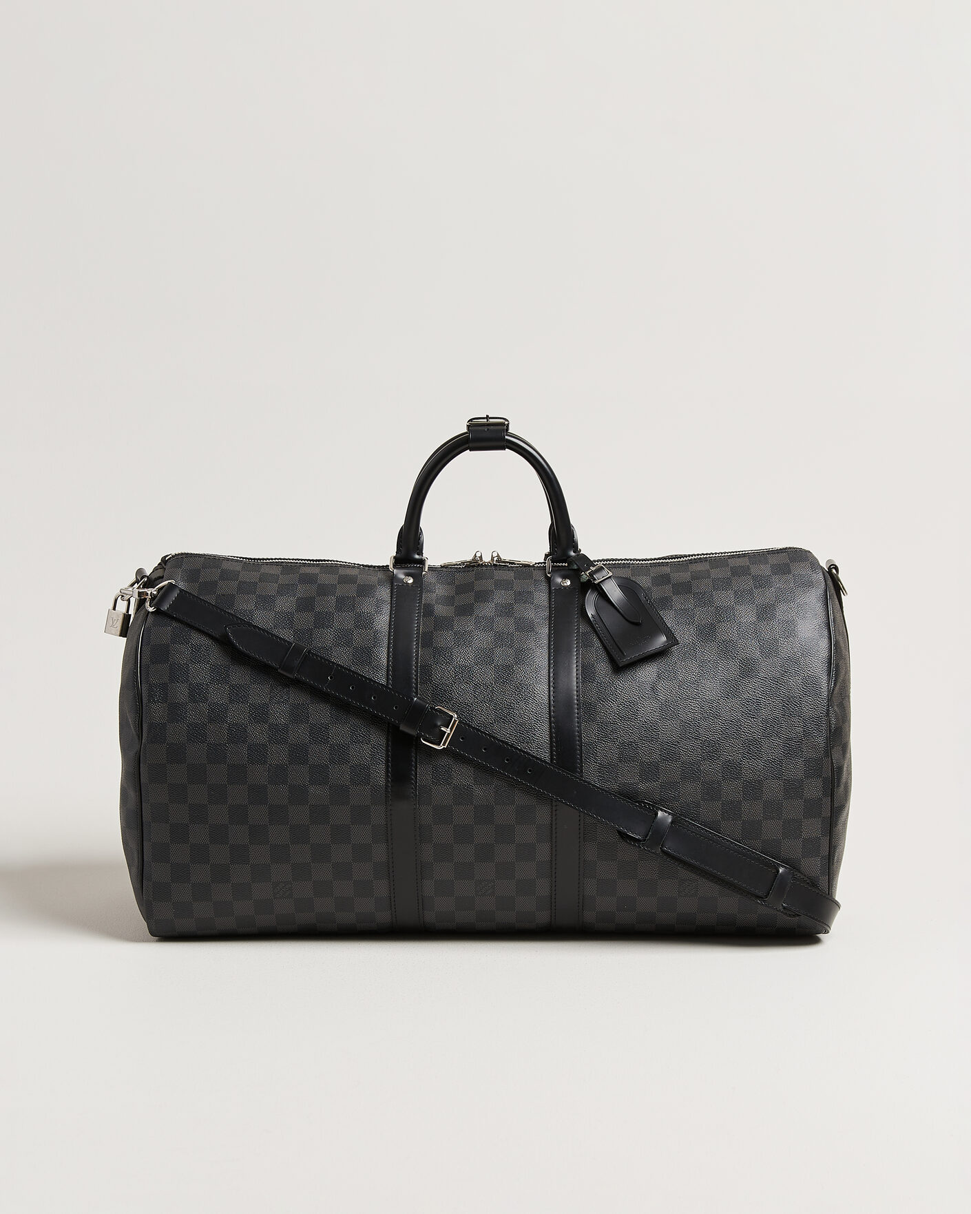 Heren | Pre-Owned & Vintage Bags | Louis Vuitton Pre-Owned | Keepall 55 Bandouliére Damier Graphite