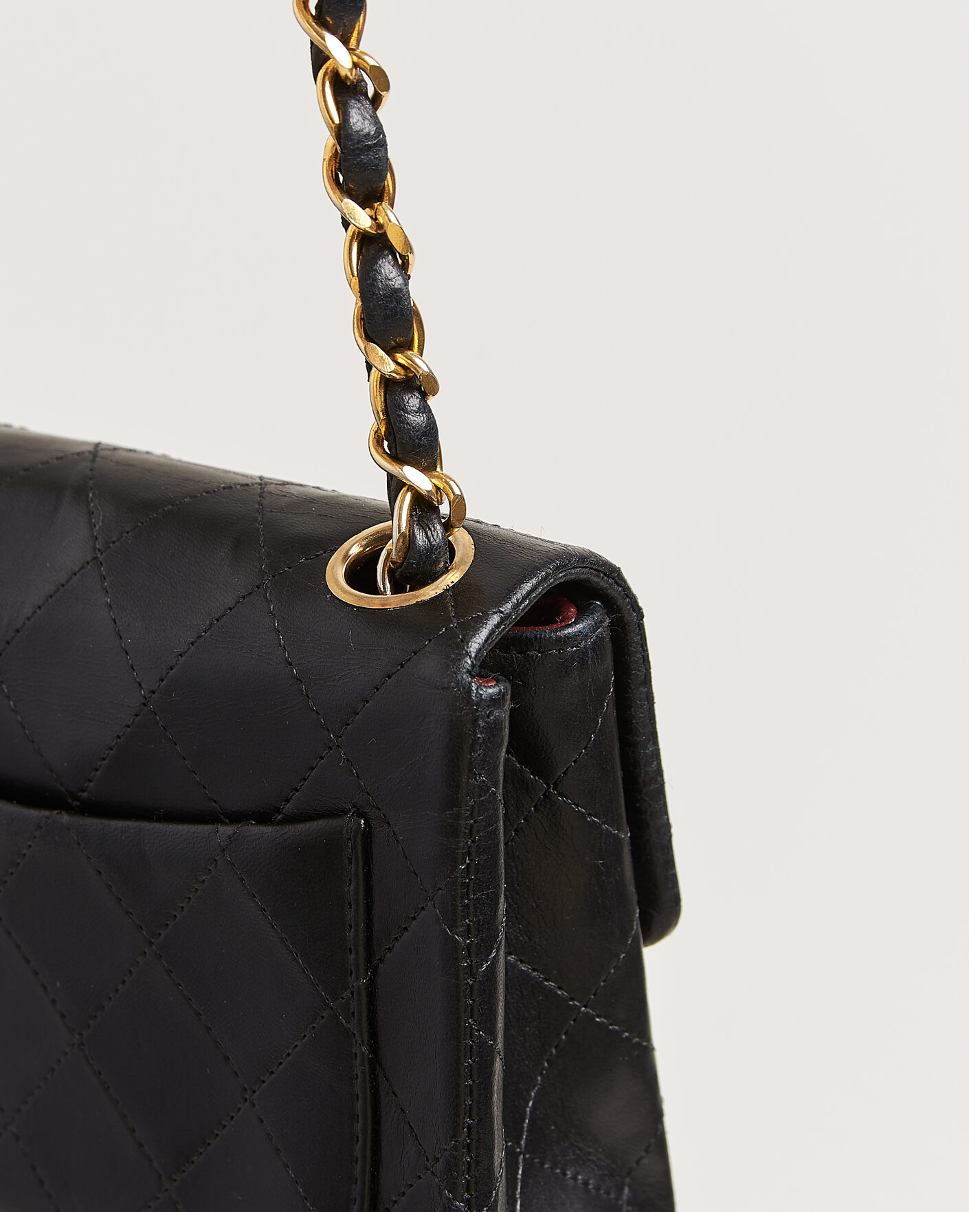 Heren | Chanel Pre-Owned Classic Mini Single Flap Square Bag Black | Chanel Pre-Owned | Classic Mini Single Flap Square Bag Black