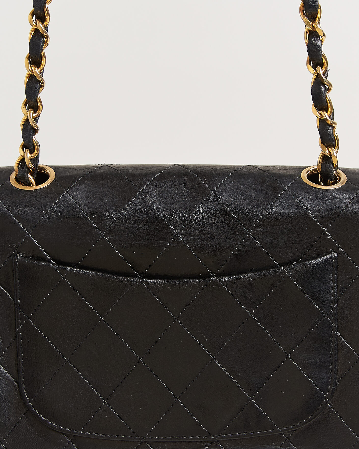 Heren | Chanel Pre-Owned Classic Mini Single Flap Square Bag Black | Chanel Pre-Owned | Classic Mini Single Flap Square Bag Black