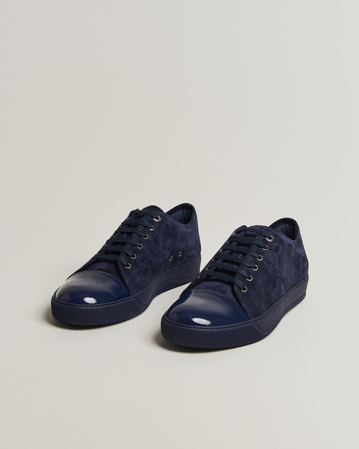 Heren | Sneakers | Lanvin | DBB1 Patent Cap Toe Sneakers Navy/Navy