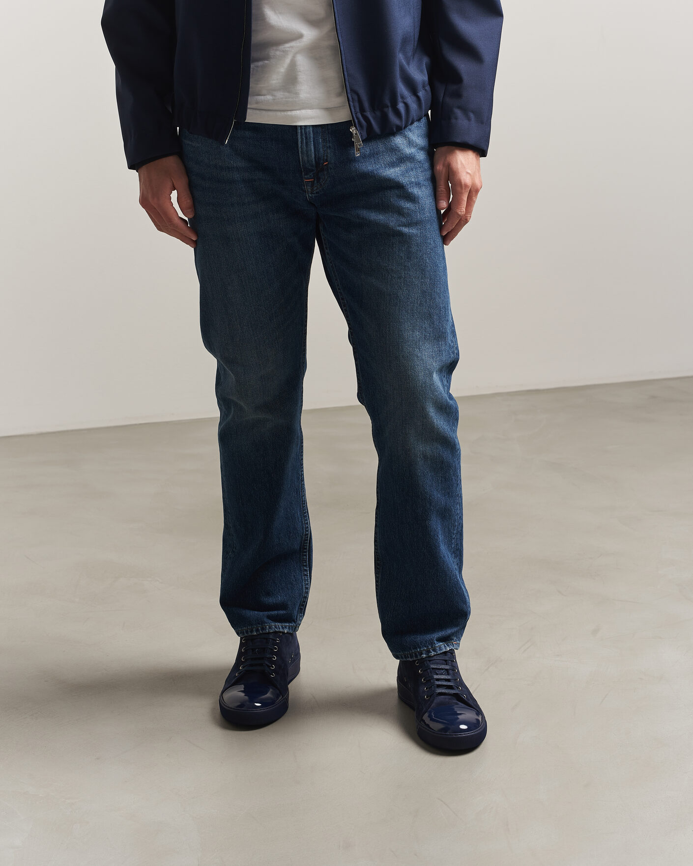Heren | Sneakers | Lanvin | DBB1 Patent Cap Toe Sneakers Navy/Navy