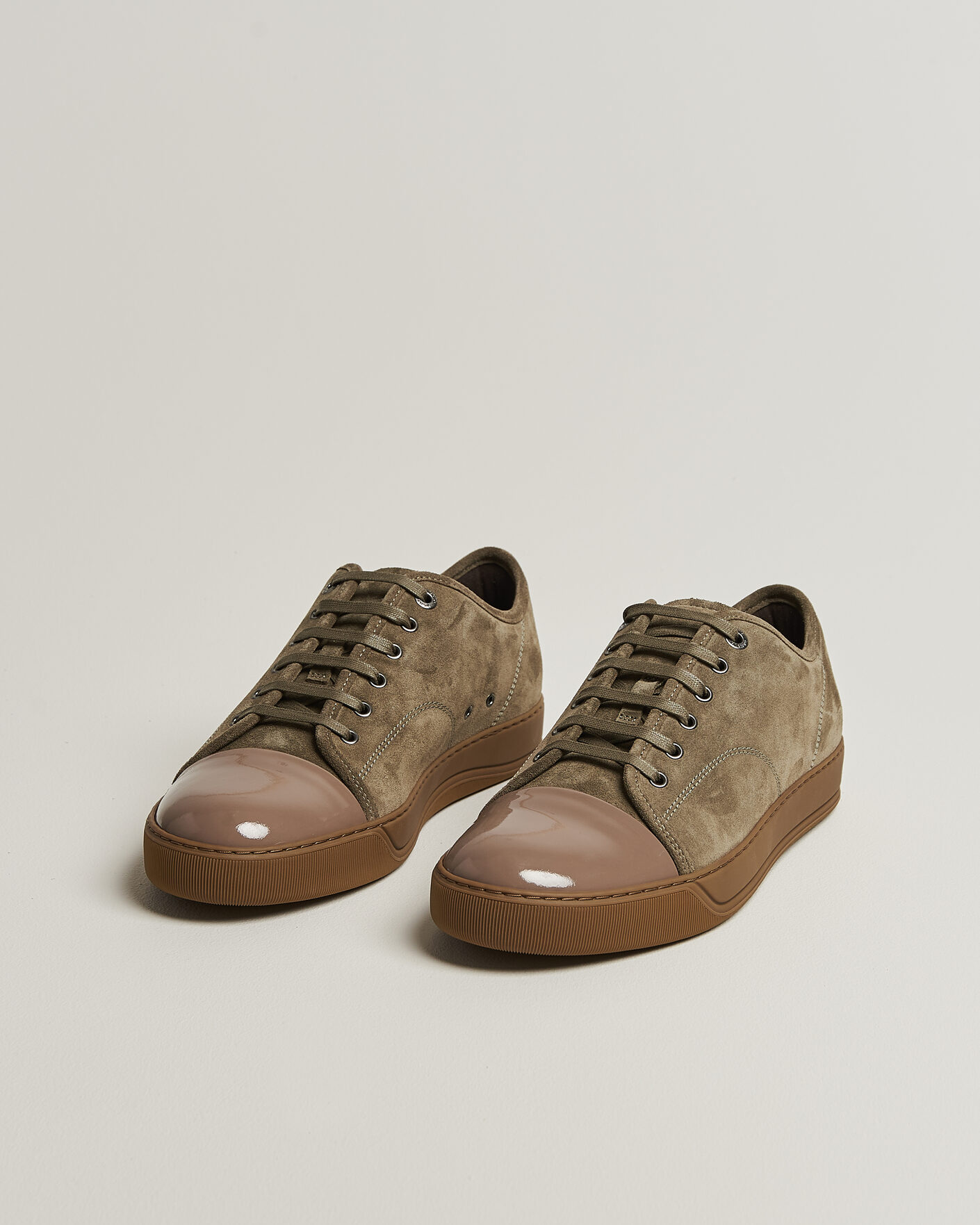 Heren | Sneakers | Lanvin | DBB1 Patent Cap Toe Sneakers Khaki