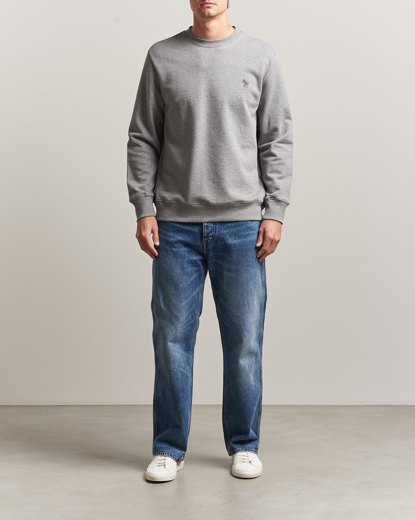 Heren | Truien | PS Paul Smith | Zebra Organic Cotton Sweatshirt Grey Melange