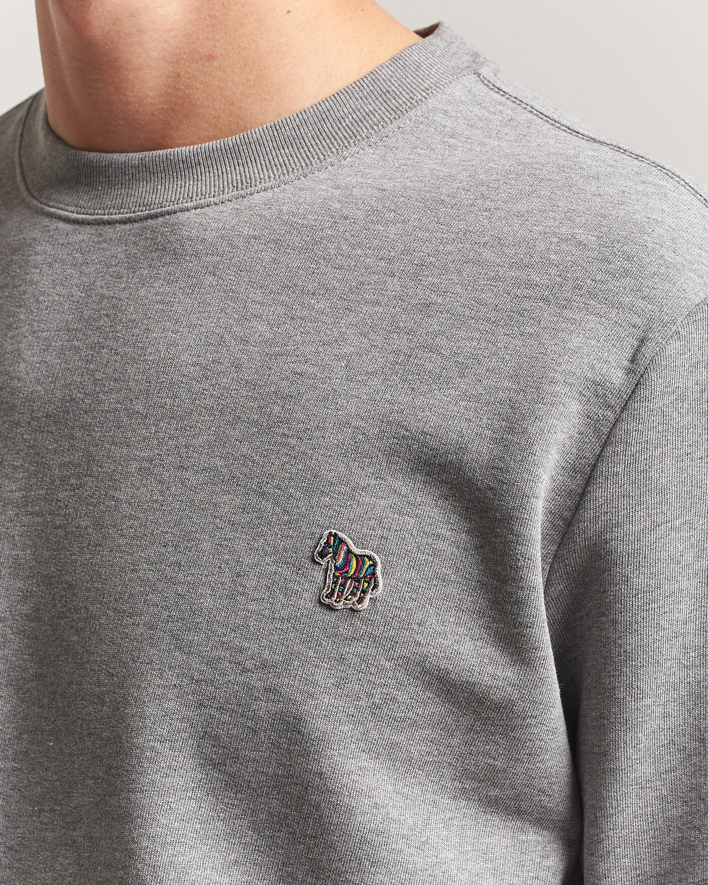Heren | Truien | PS Paul Smith | Zebra Organic Cotton Sweatshirt Grey Melange