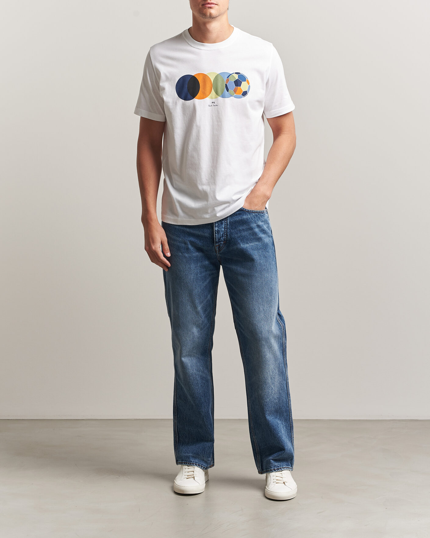 Heren | T-shirts | PS Paul Smith | Footbal Crew Neck T-Shirt White