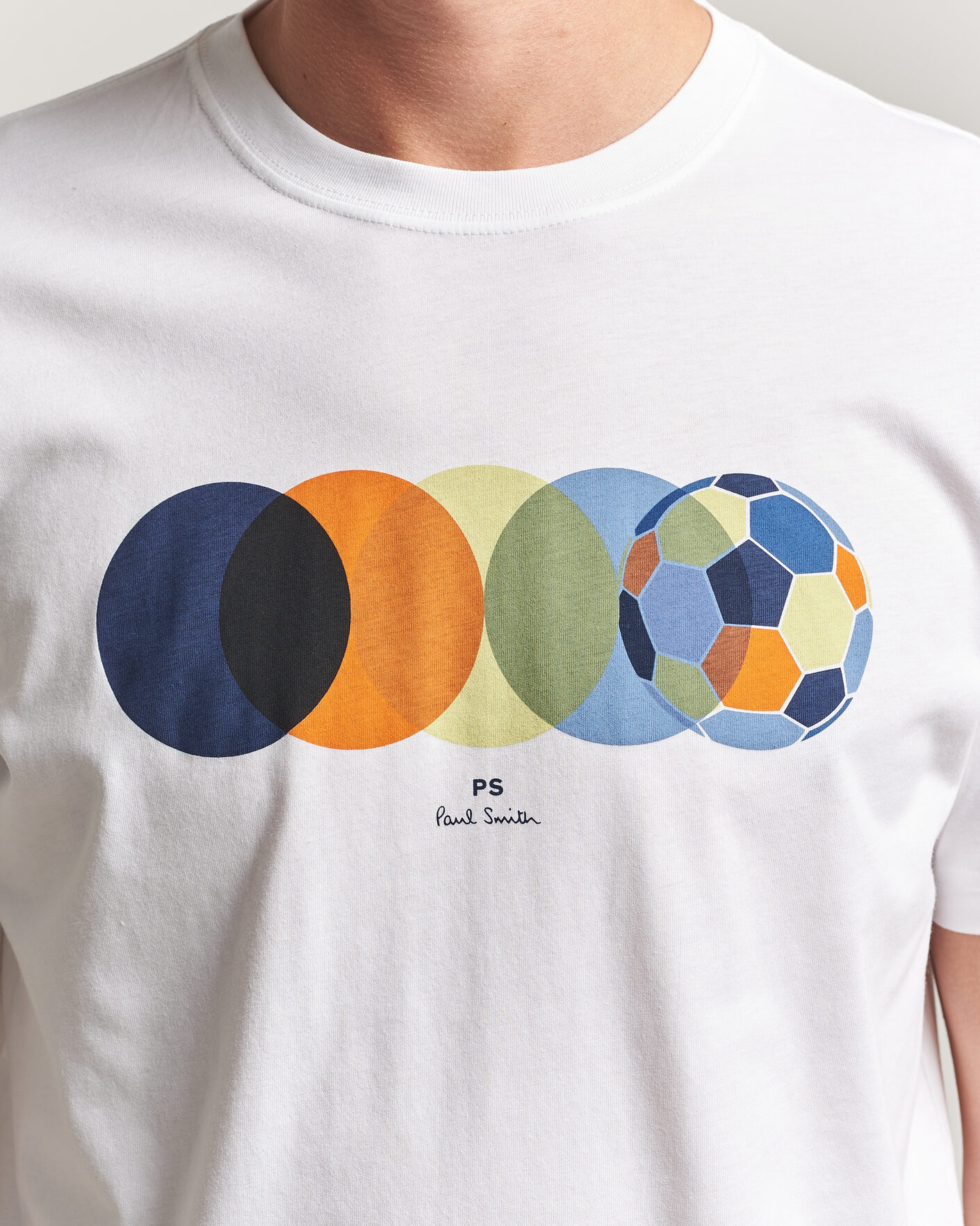 Heren | T-shirts | PS Paul Smith | Footbal Crew Neck T-Shirt White