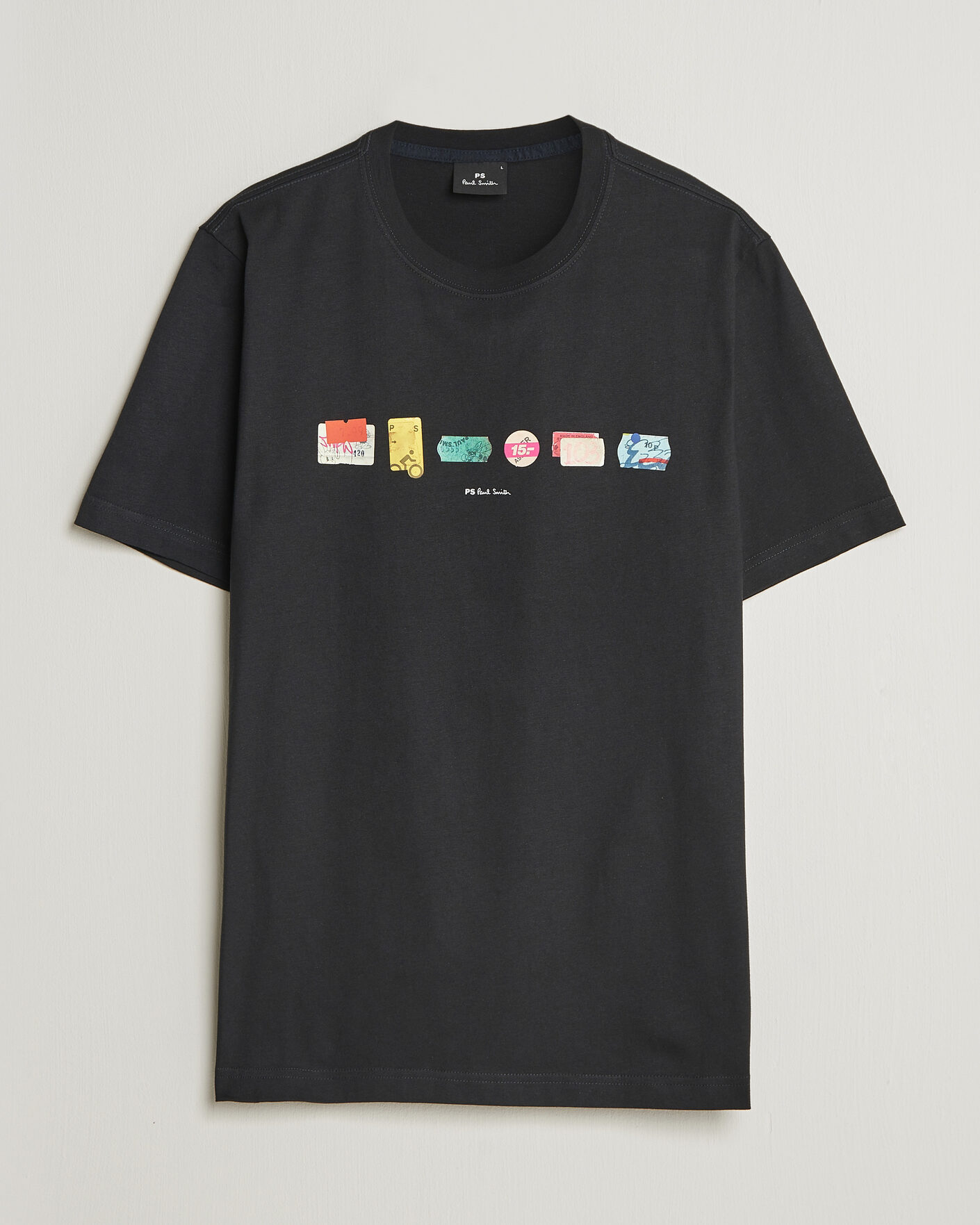 Heren | T-shirts | PS Paul Smith | In A Row Crew Neck T-Shirt Black
