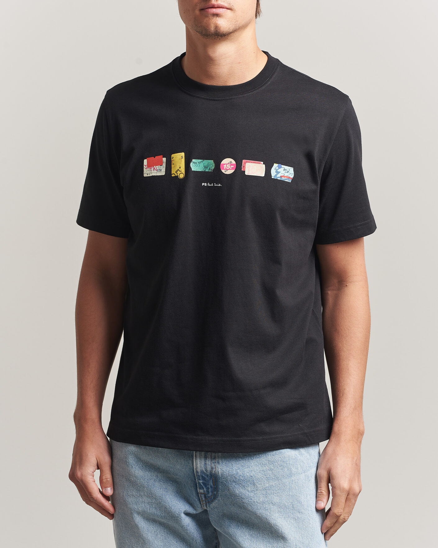 Heren | T-shirts | PS Paul Smith | In A Row Crew Neck T-Shirt Black