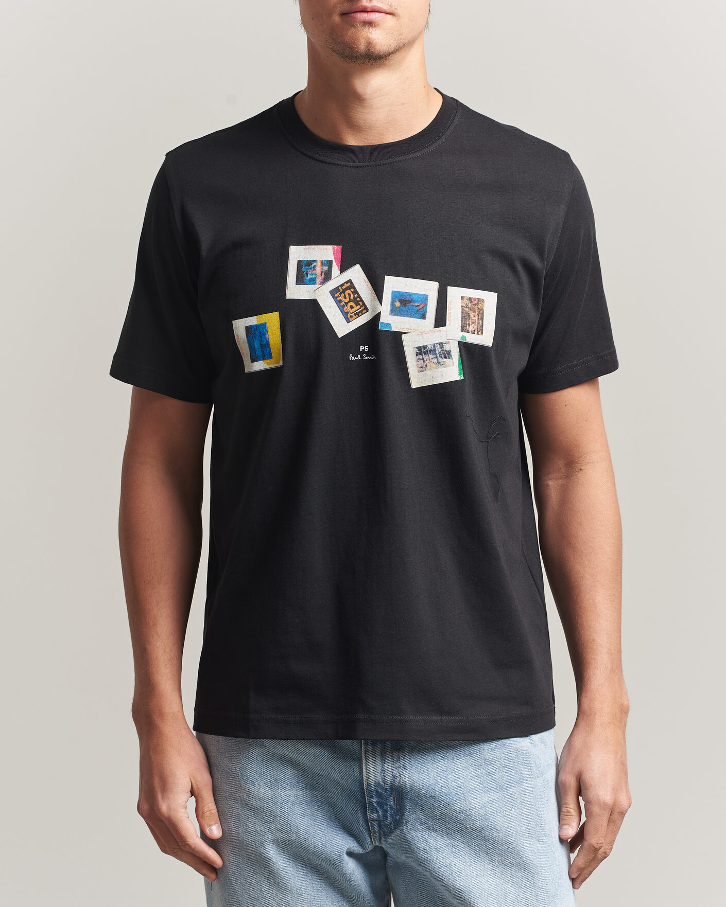 Heren | T-shirts | PS Paul Smith | Slides Crew Neck T-Shirt Black