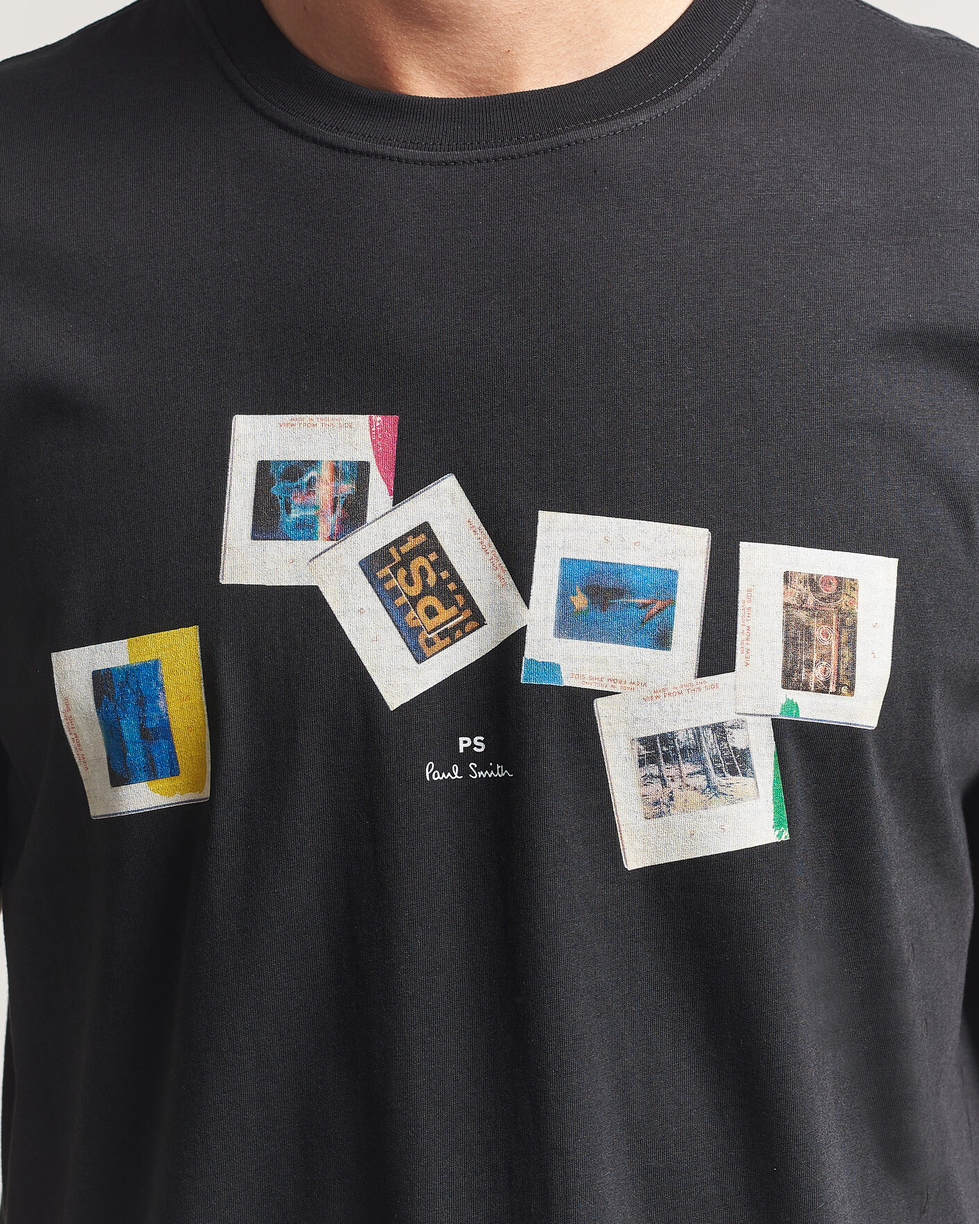 Heren | T-shirts | PS Paul Smith | Slides Crew Neck T-Shirt Black
